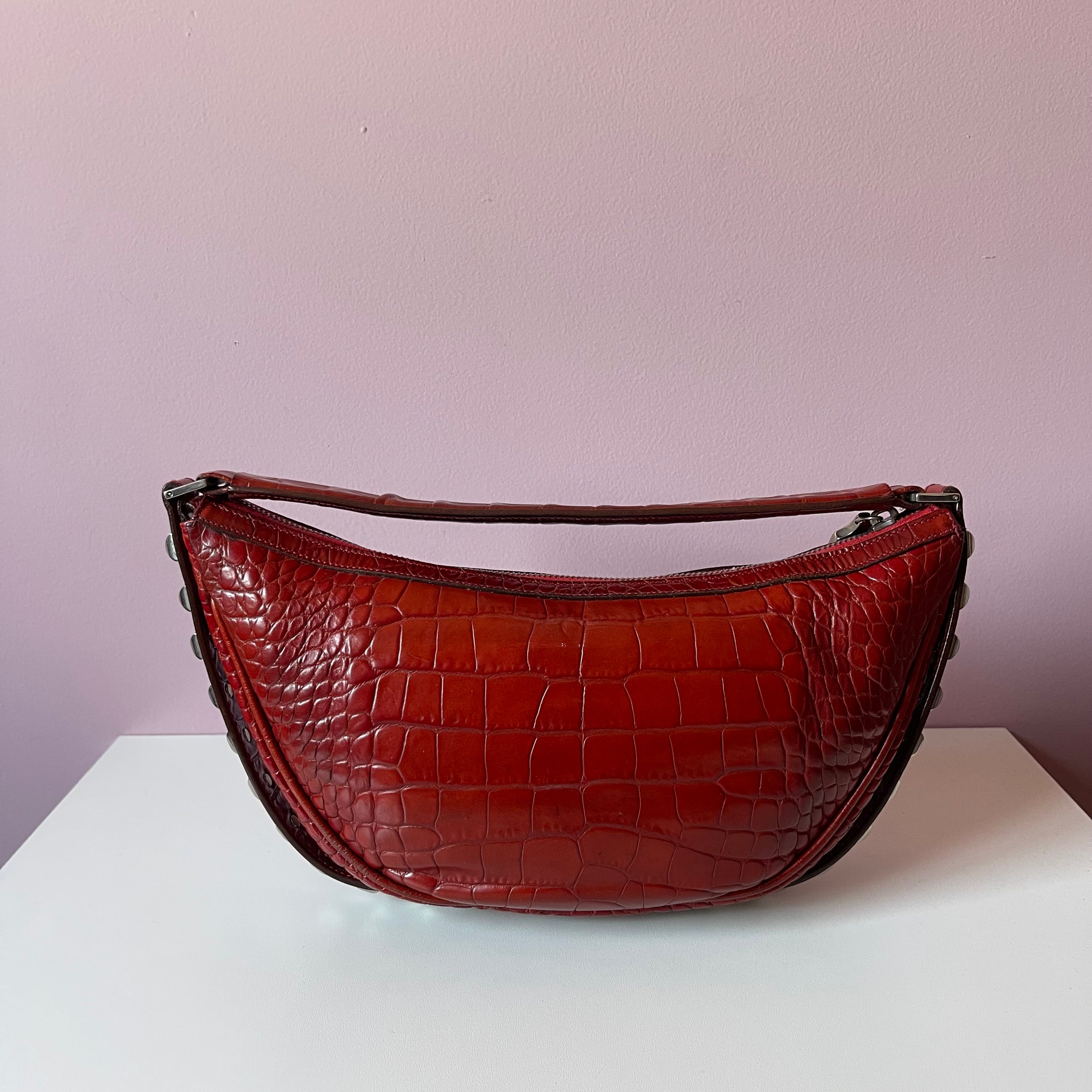 Versace Moon Croco Shoulder Bag