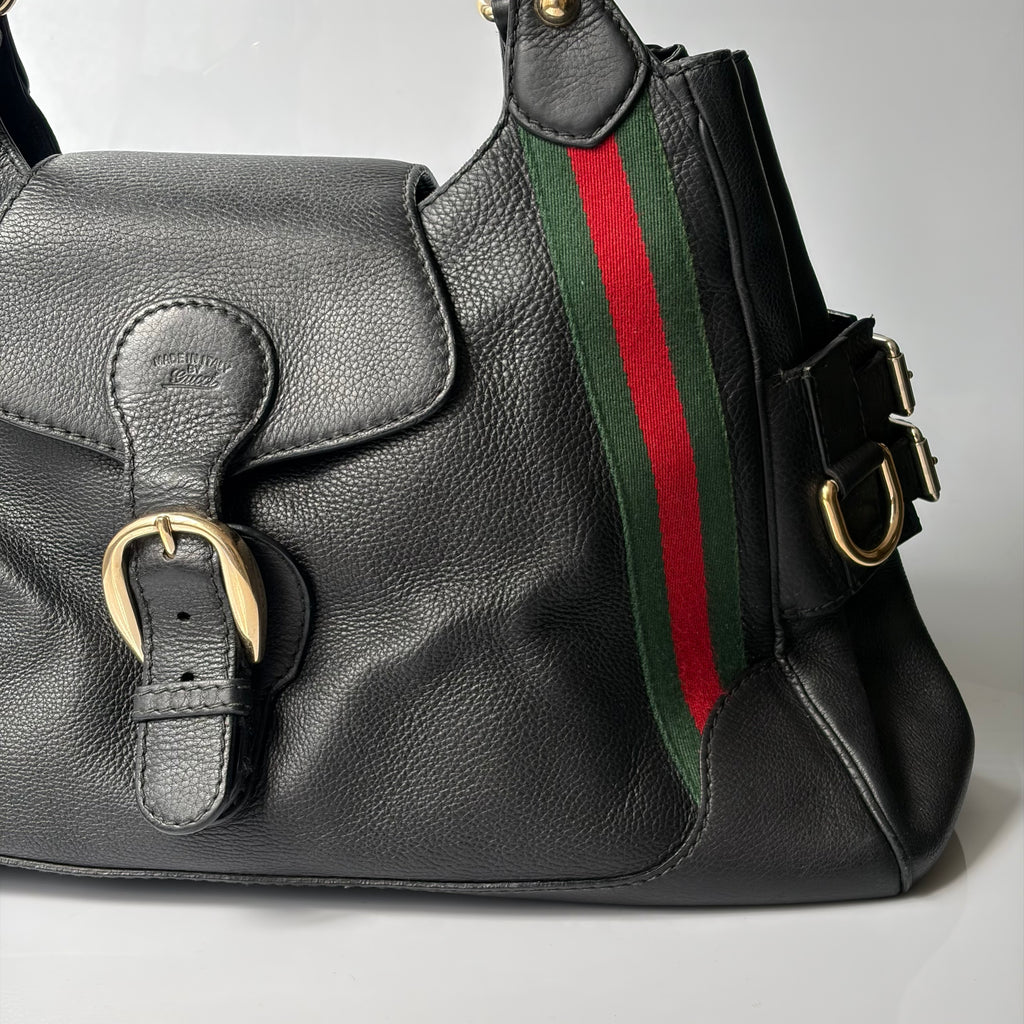 Gucci Heritage Stripe Leather Bag