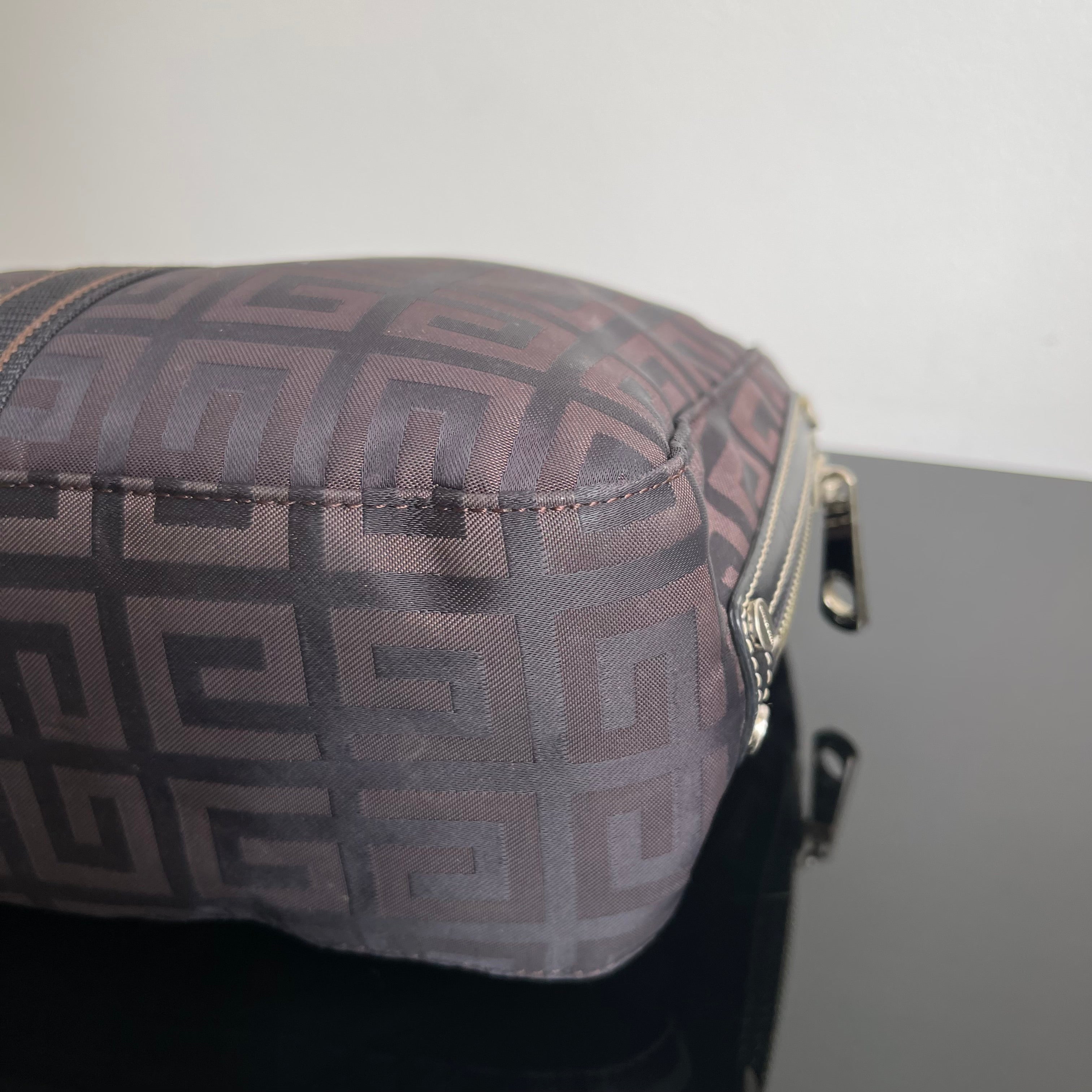 Givenchy Vintage Dark Brown Logo Hobo Bag