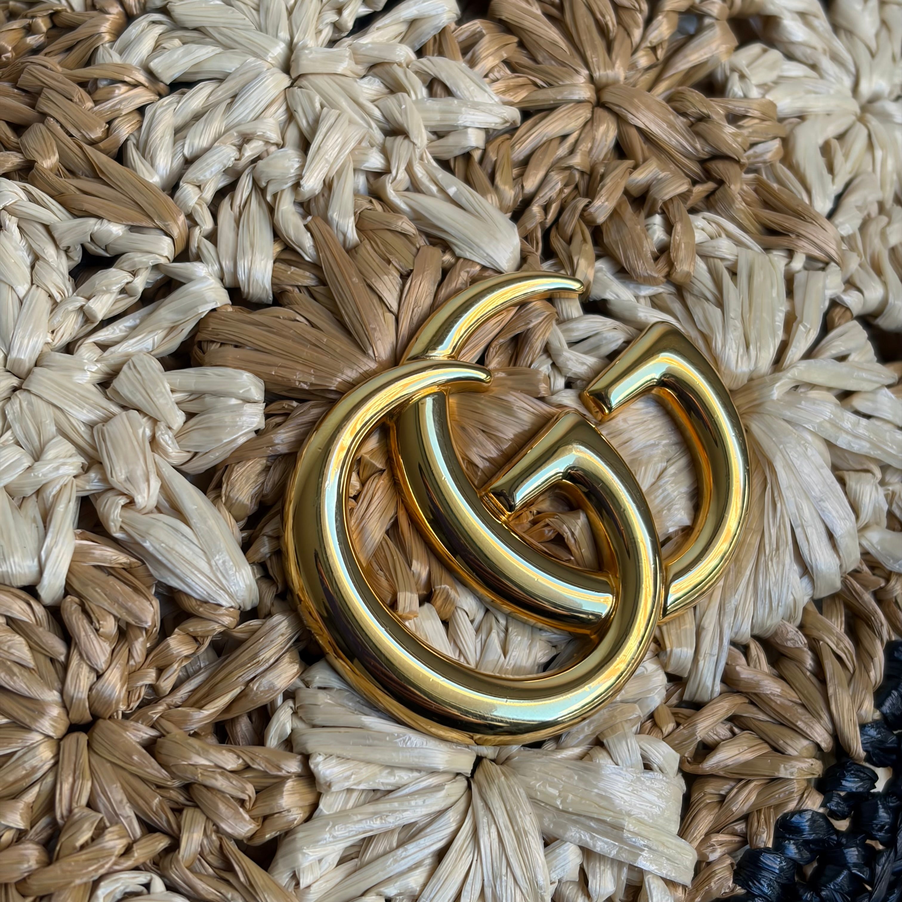 Gucci Marmont Raffia Bag