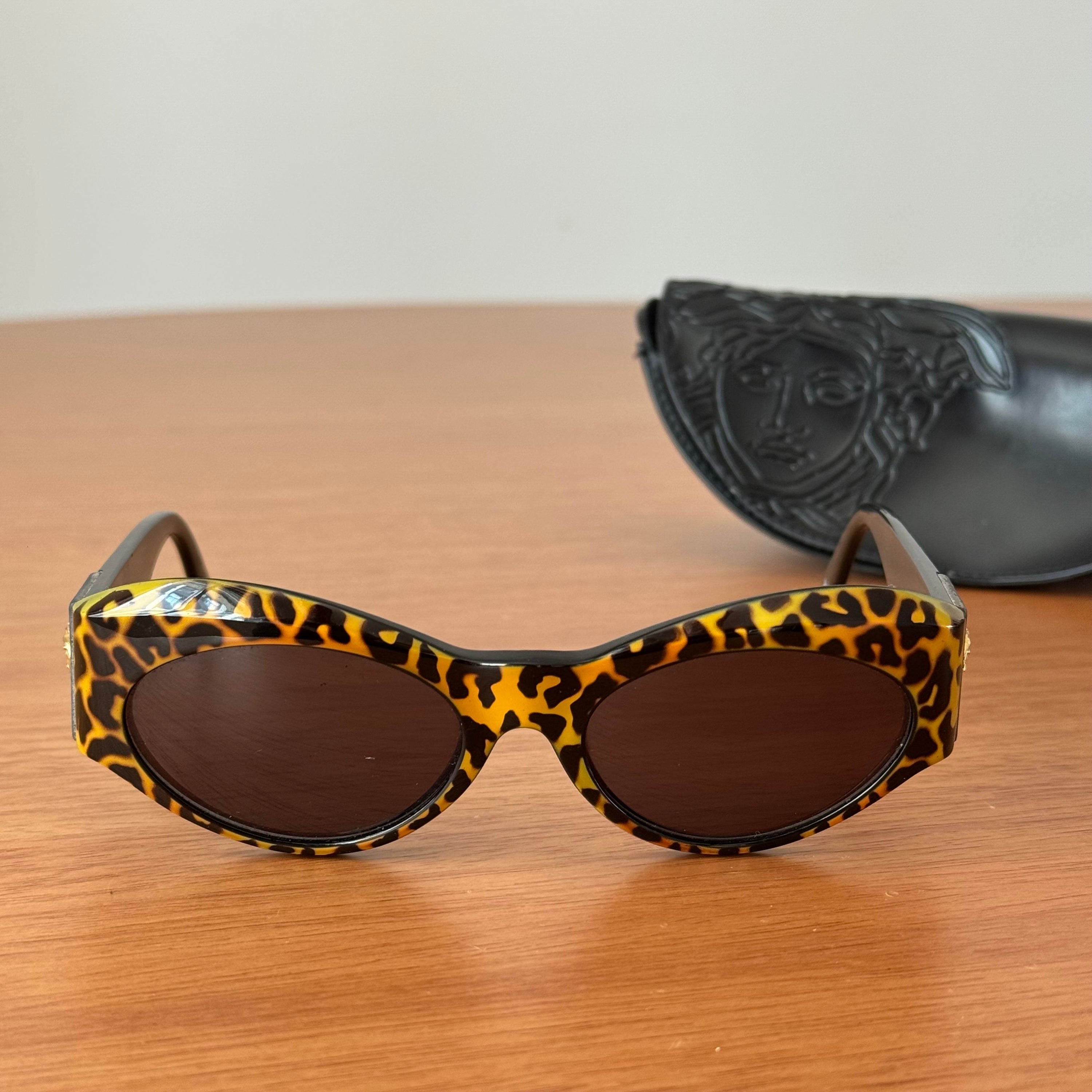 Gianni Versace 90s Leopard Sunglasses