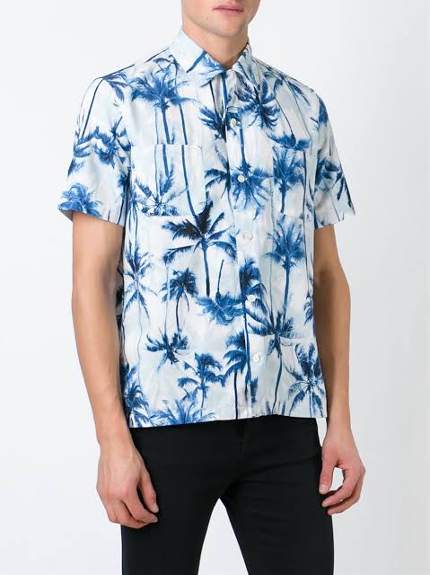 Yves Saint Laurent SS16 Palm Tree Hawaiian Shirt