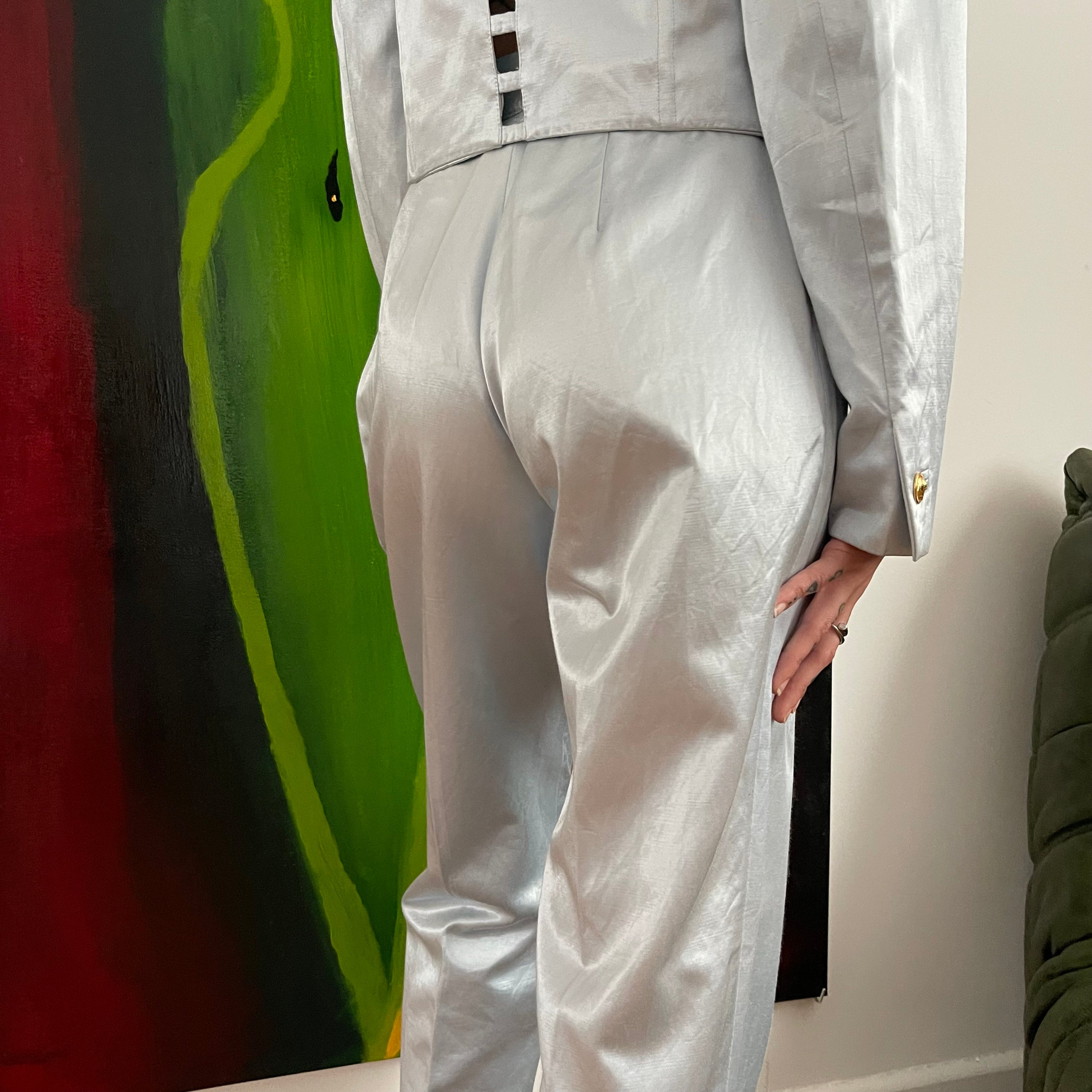 Versus by Gianni Versace Satin Blazer + Pants