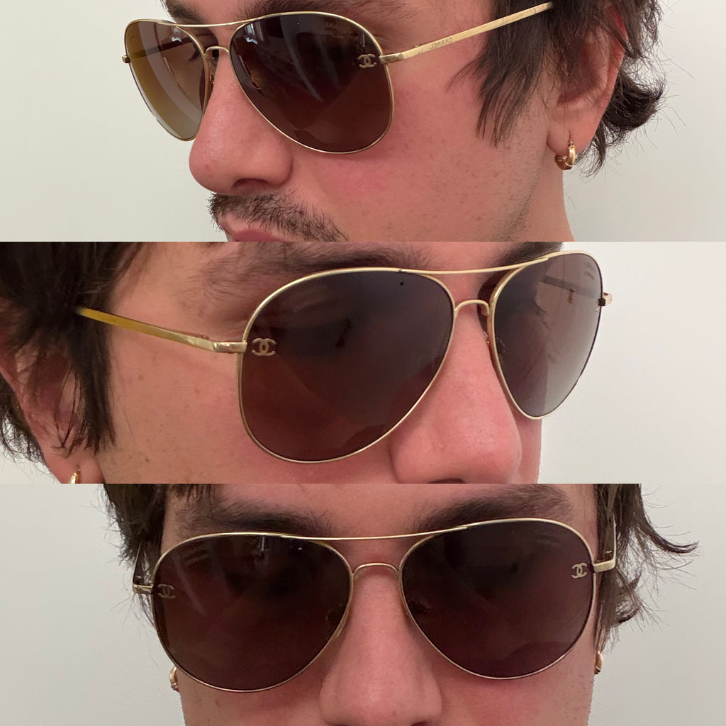 Chanel 4189 Aviator Golden CC Sunglasses