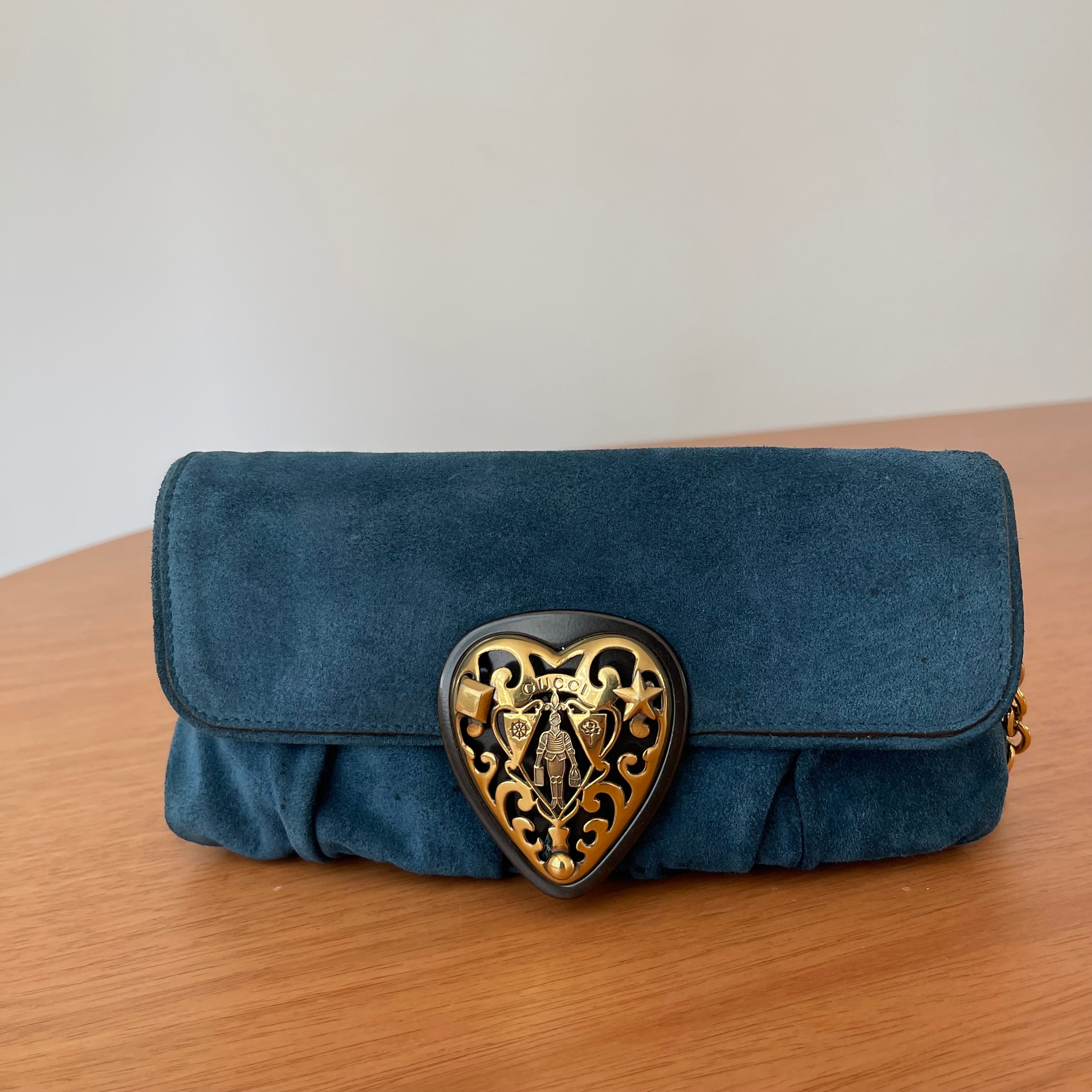 Gucci Suede Hysteria Babouska Shoulder Bag
