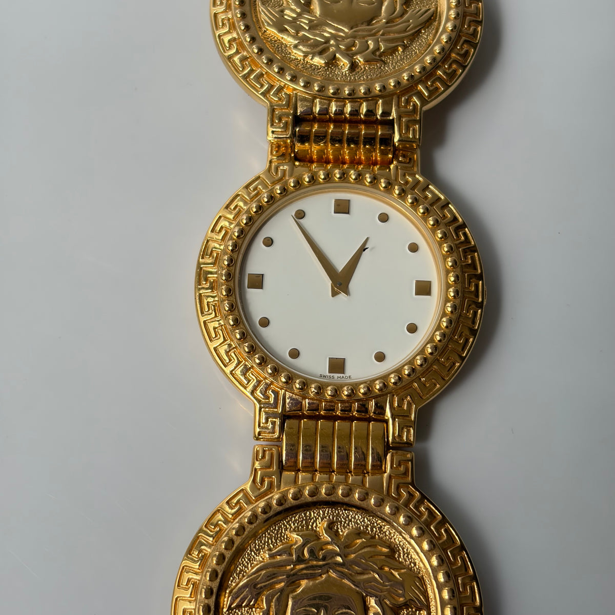 Gianni Versace Signature G10 Gold-Plated Medusa Coin Watch Bracelet