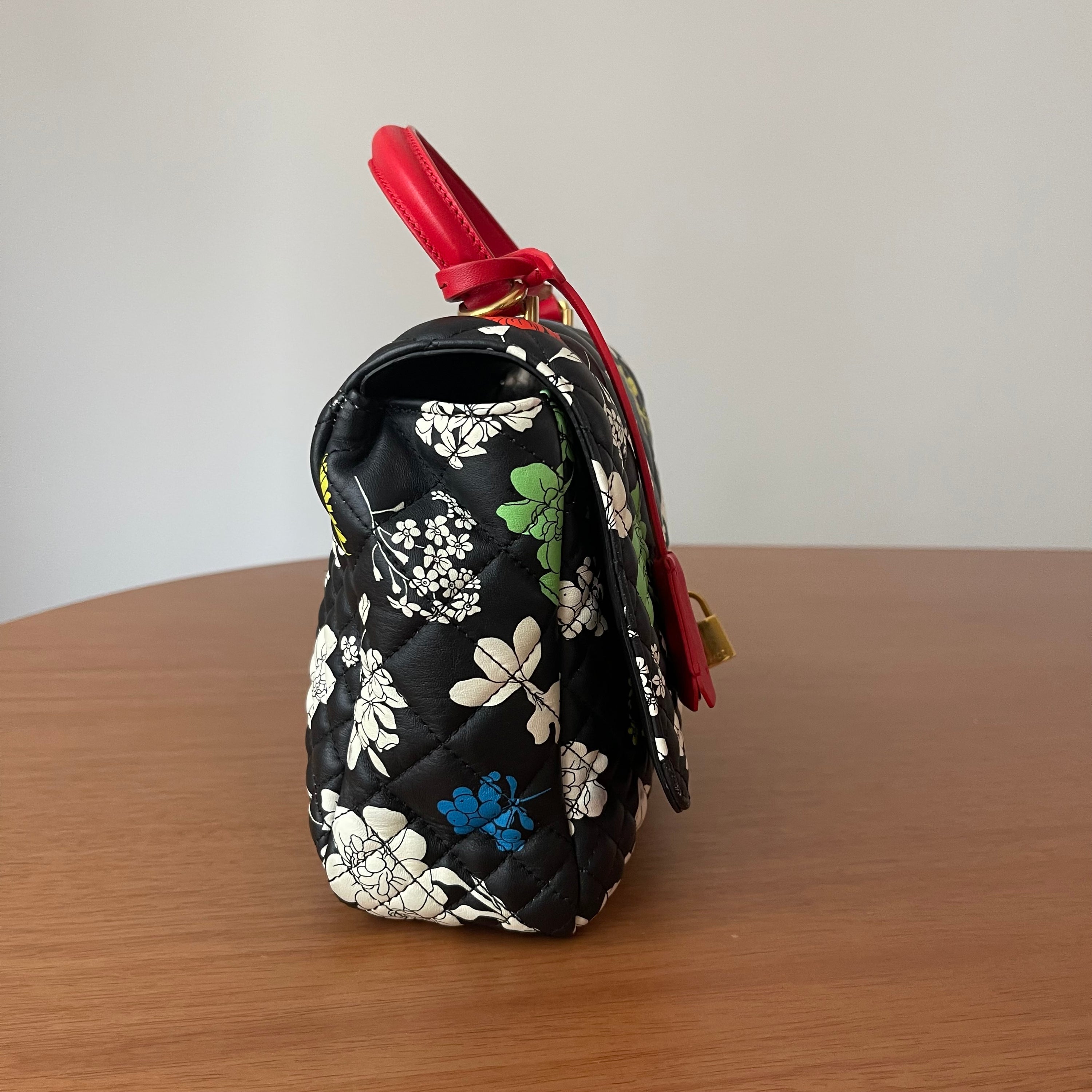 Versace S/S 2019 Napa Print Bouquet Quilted Icon Bag