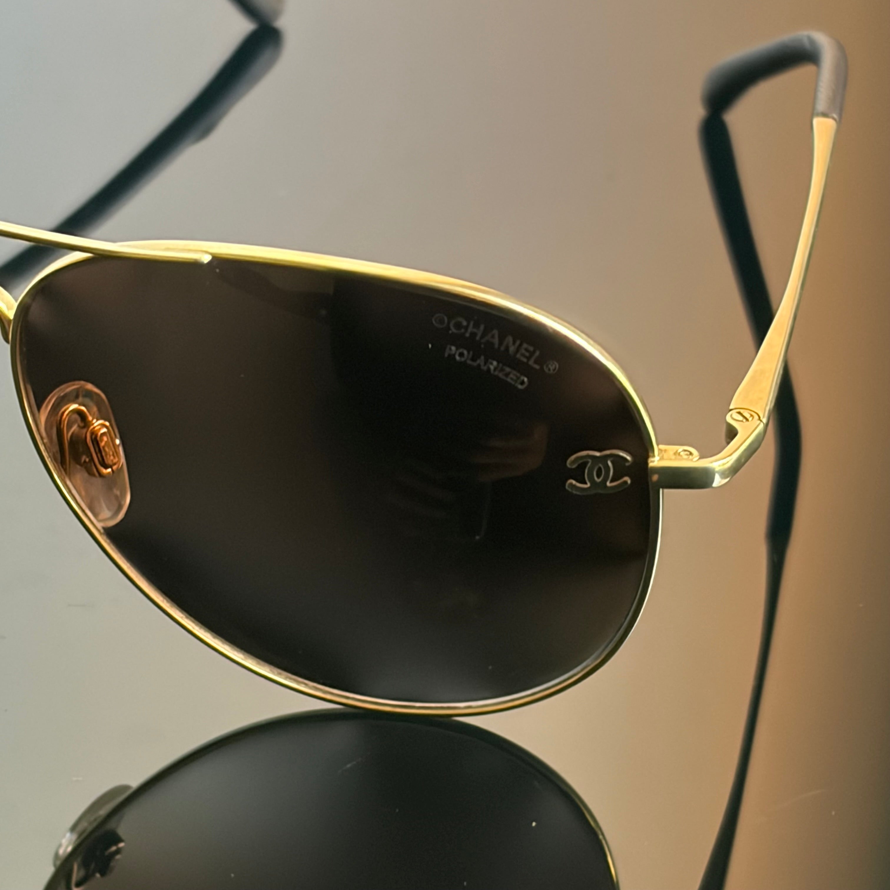 Chanel 4189 Aviator Golden CC Sunglasses