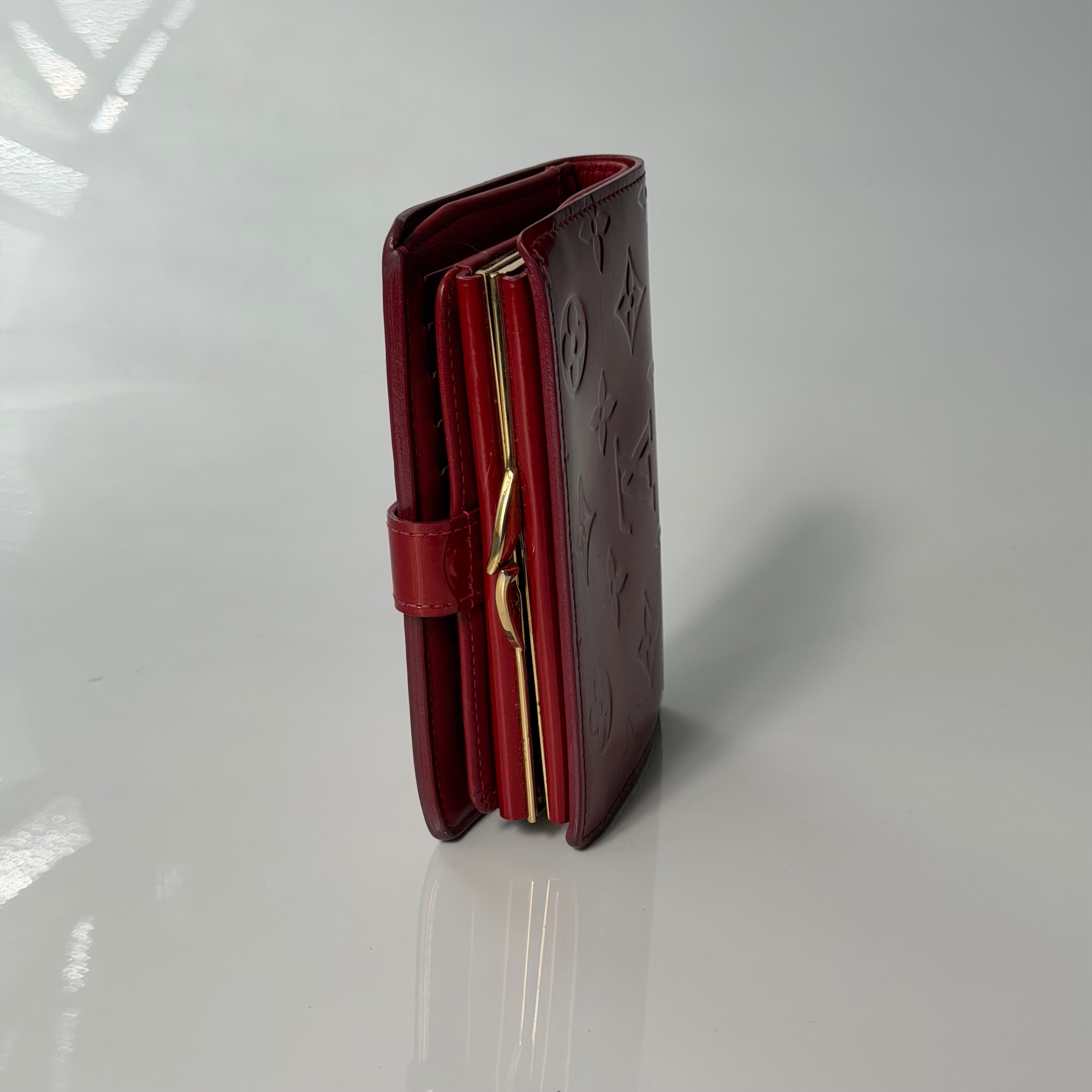 Louis Vuitton Red Vernis Monogram Wallet