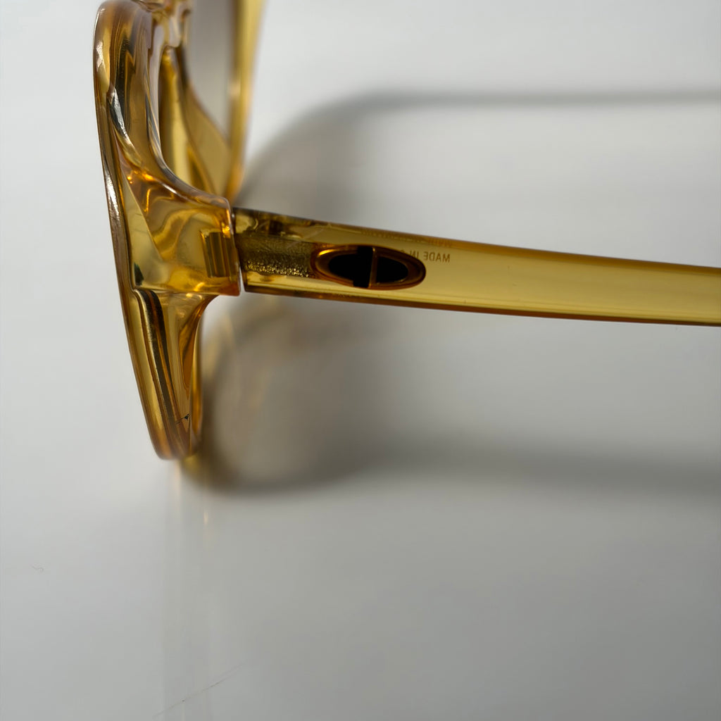 Christian Dior 1980's Sunglasses Honey Yellow Gradient Brown