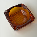 Cinzeiro Mid-century de vidro Ambar