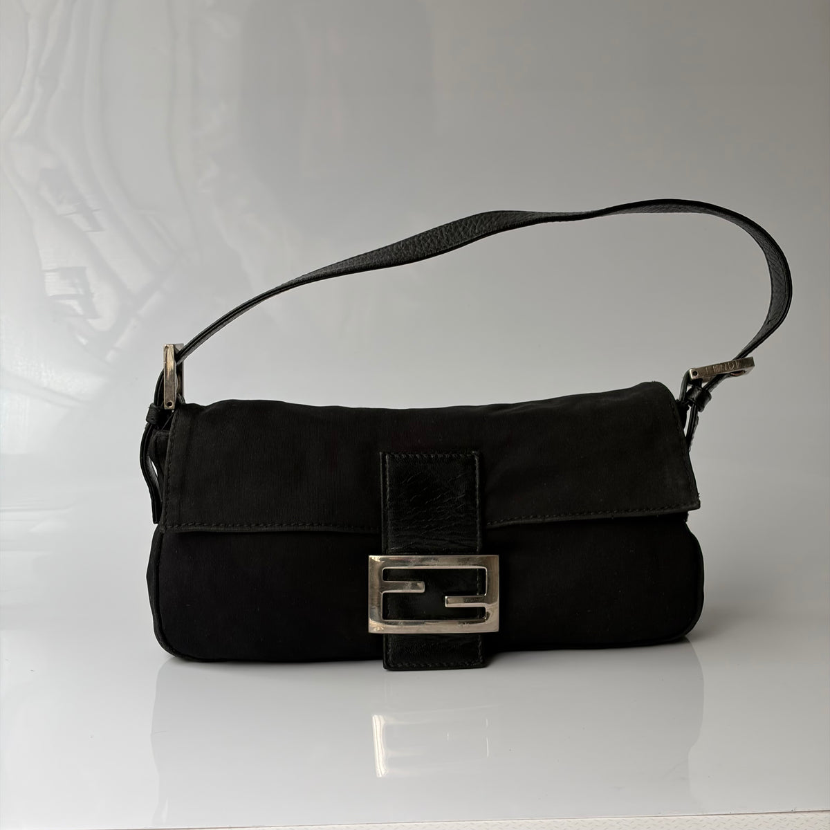 Fendi Baguette Black Cloth