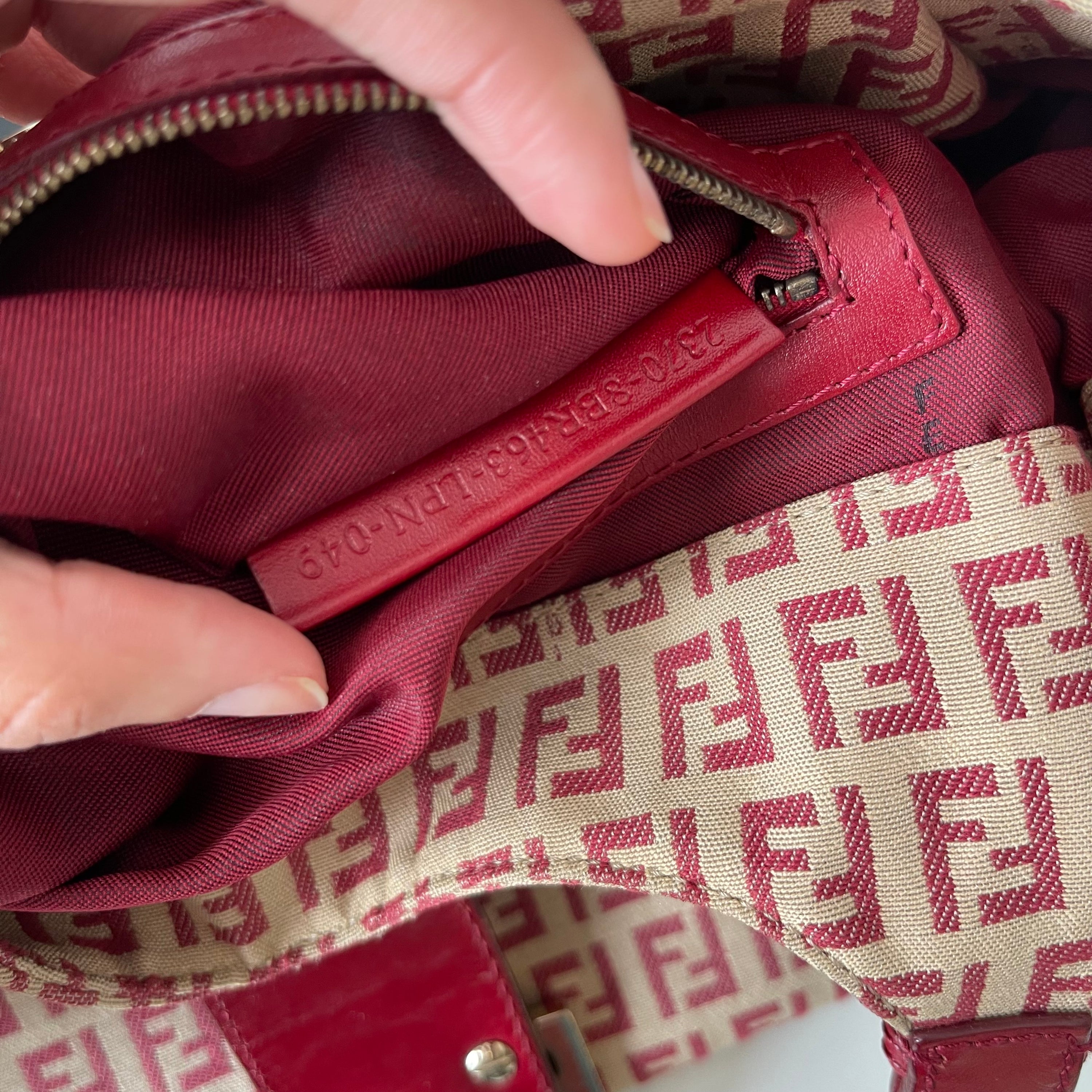 Fendi Red Monogram Shoulder Bag