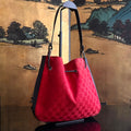 Gucci 90’s Red GG Drawstring Shoulder Bag by Tom Ford