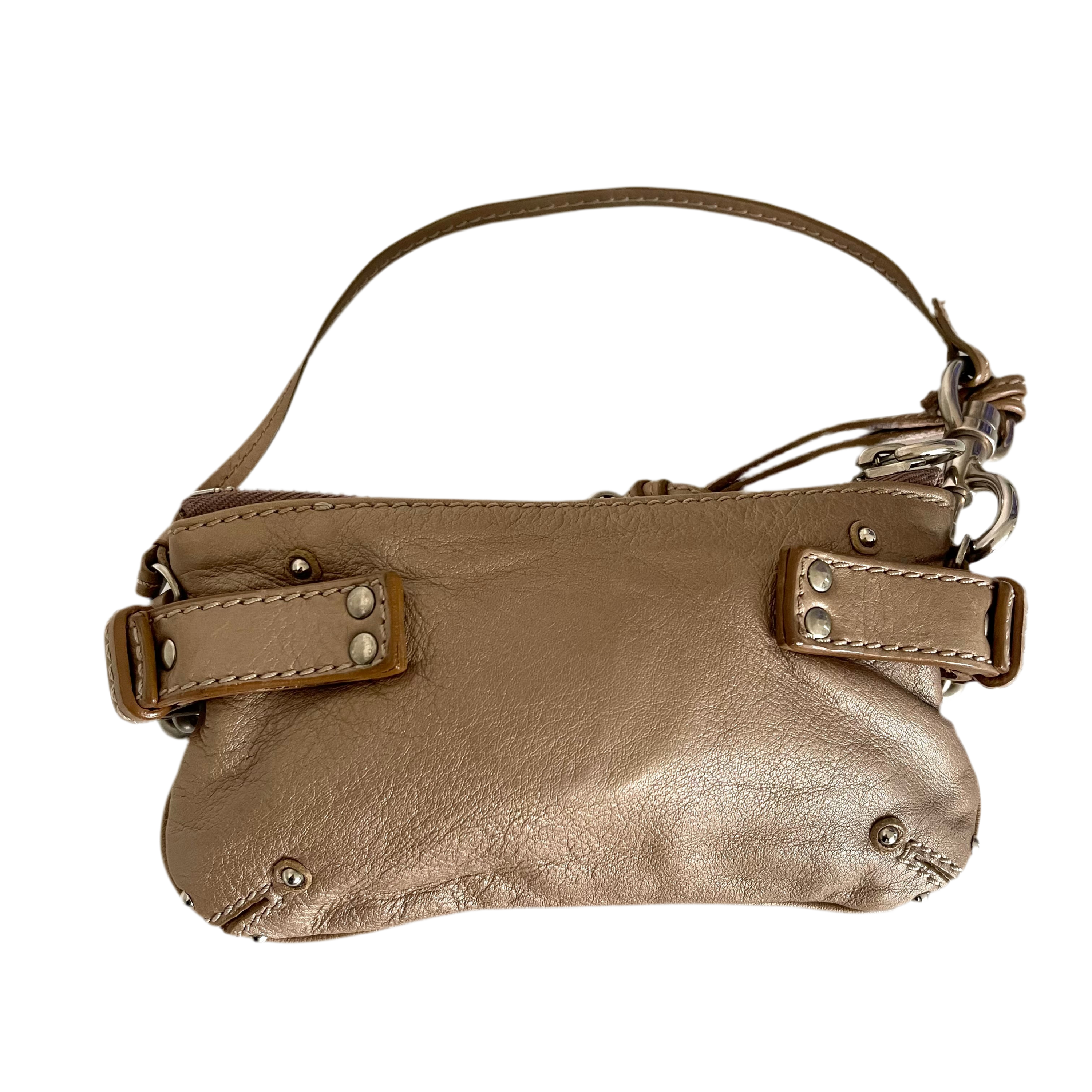 Chloé Mini Paddington Metallic Leather Shoulder Bag