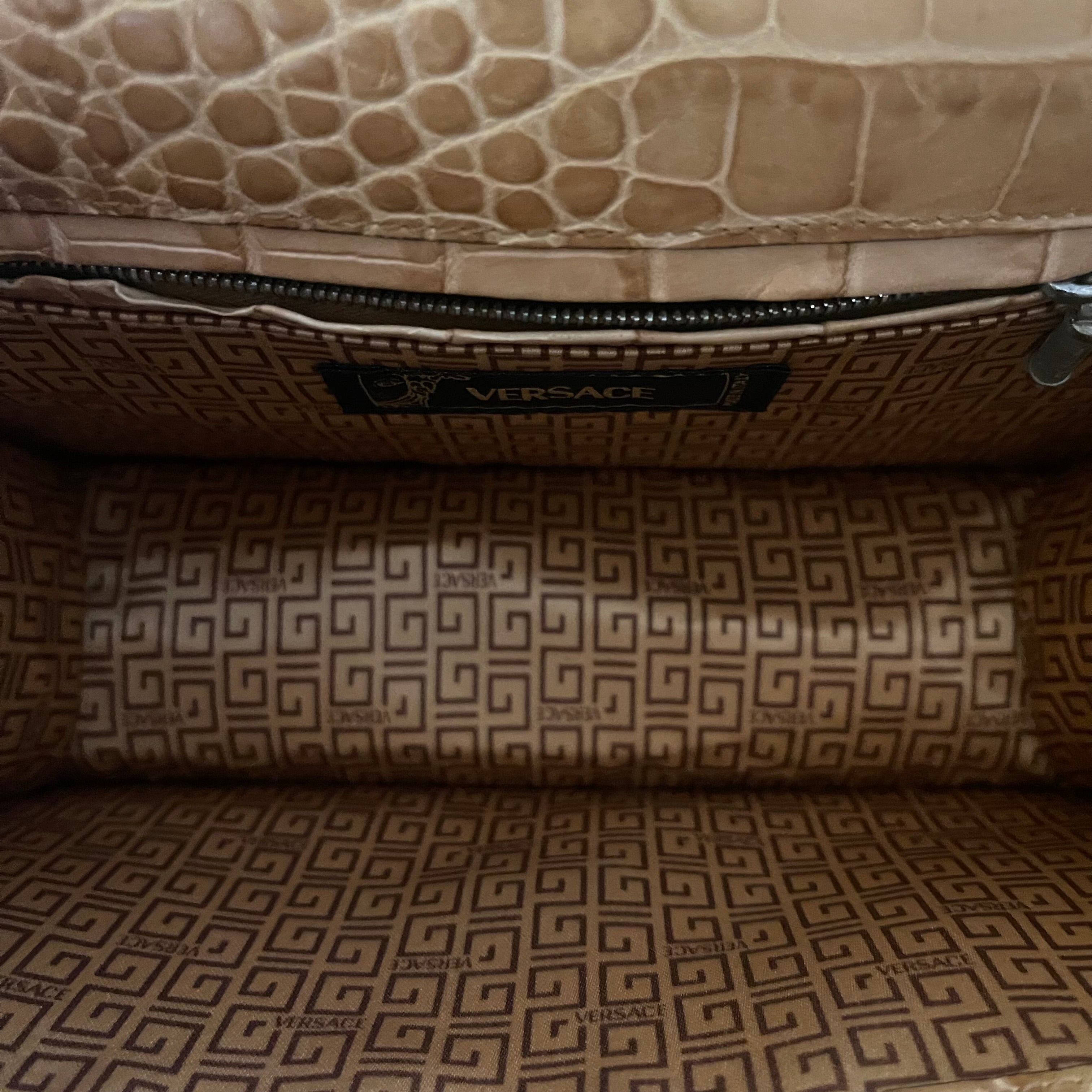 Gianni Versace Croco Shoulder Bag