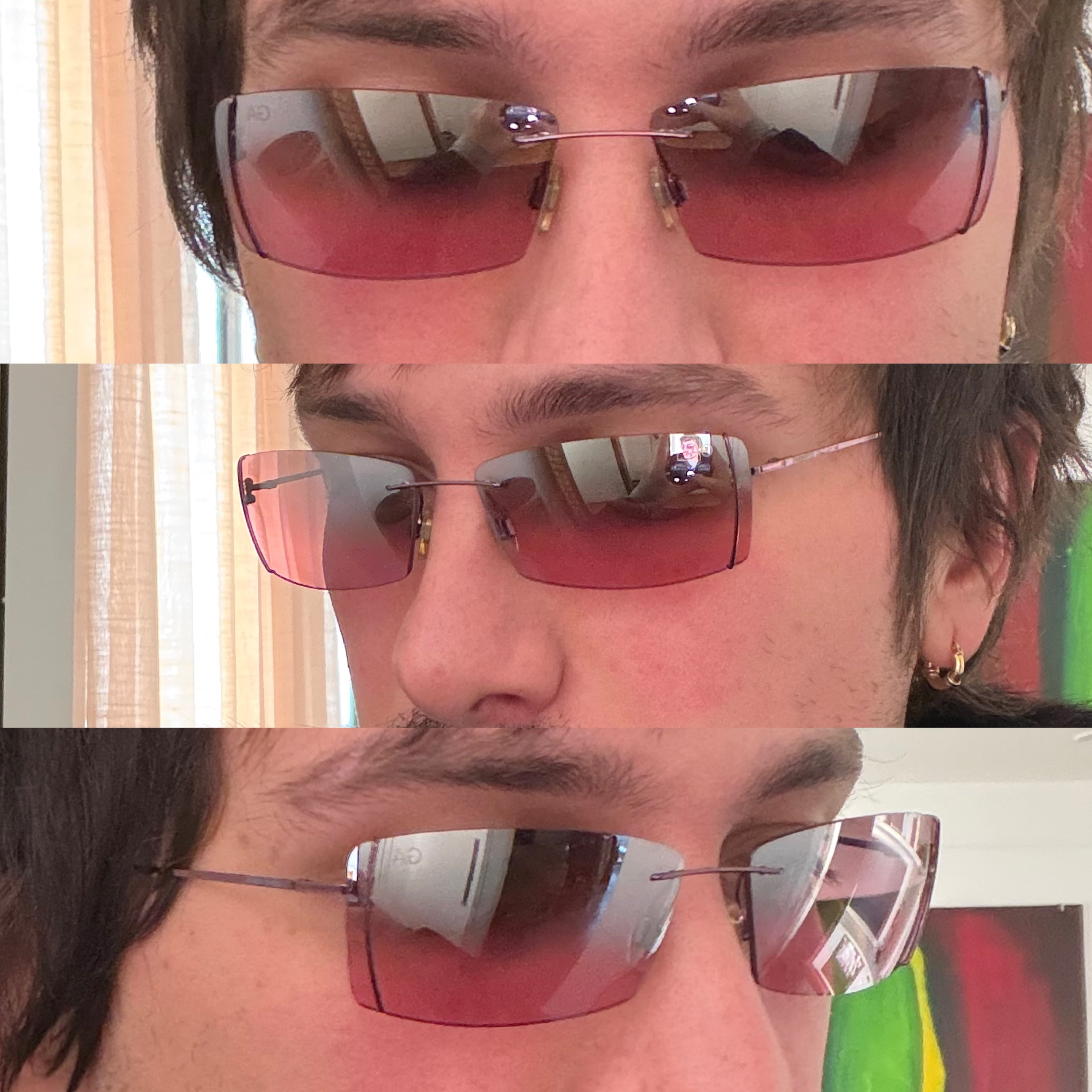Giorgio Armani Pink Mirrored Sunglasses