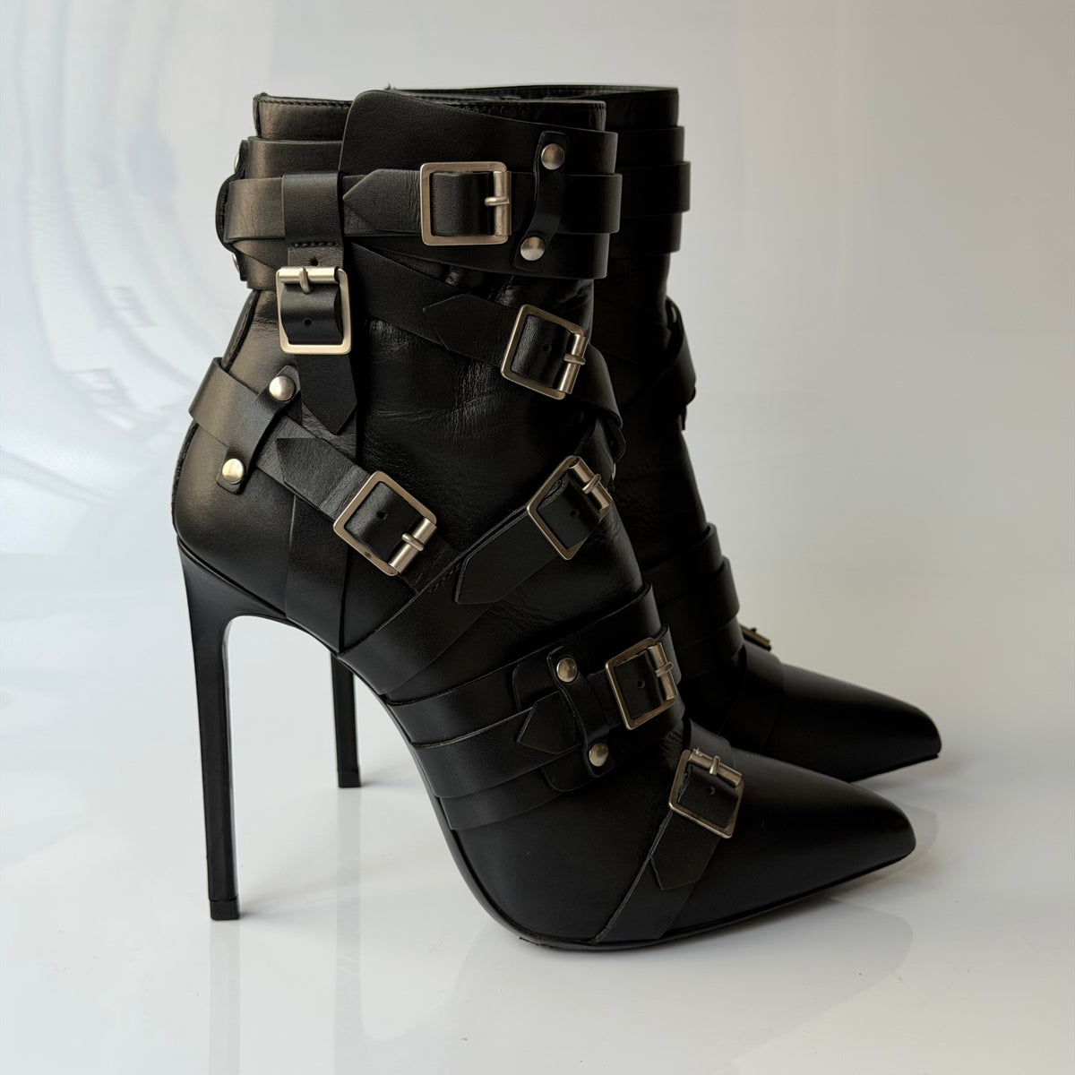 Saint Laurent by Hedi Slimane 2013 Buckled Boots