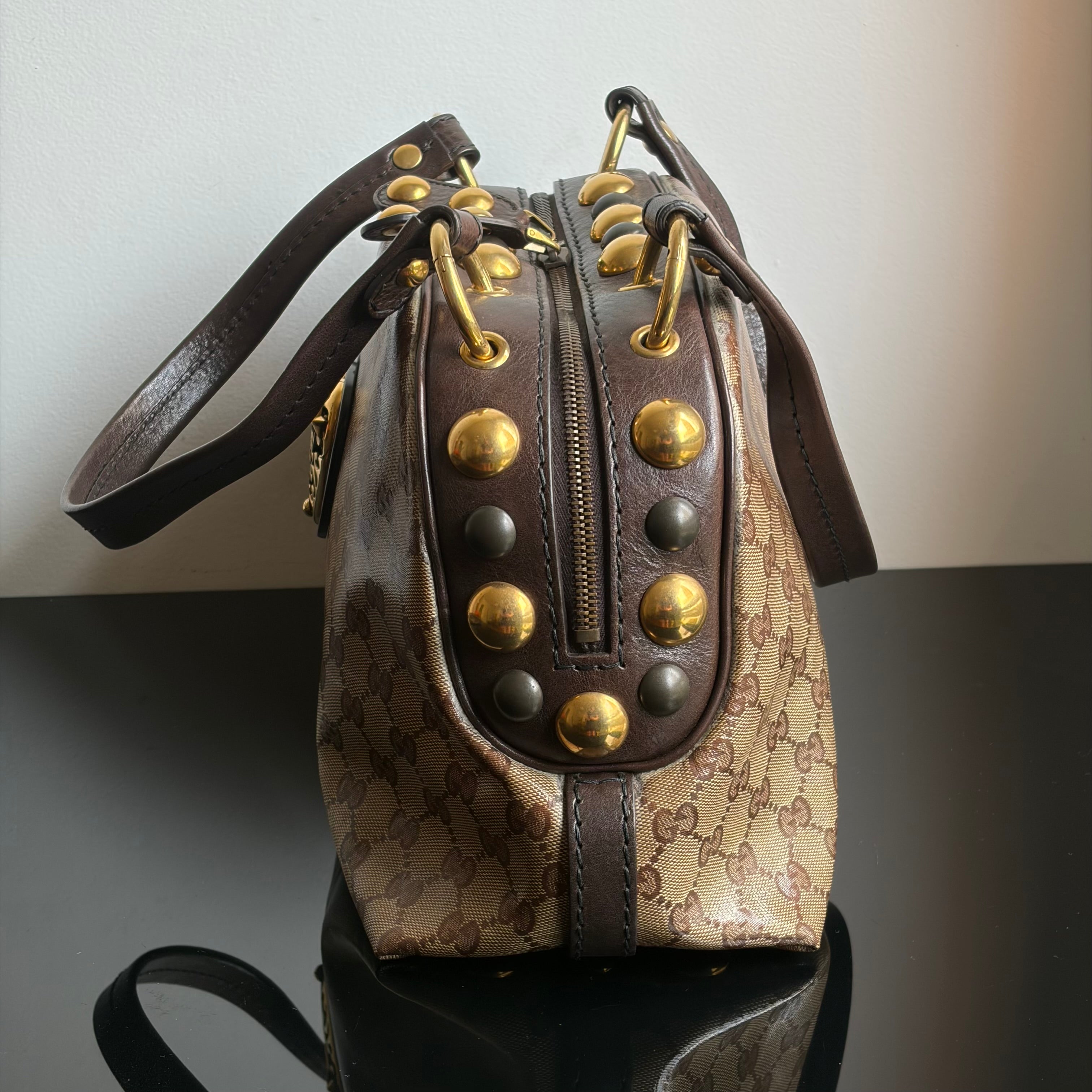 Gucci Babouska Crystal Canvas Bag