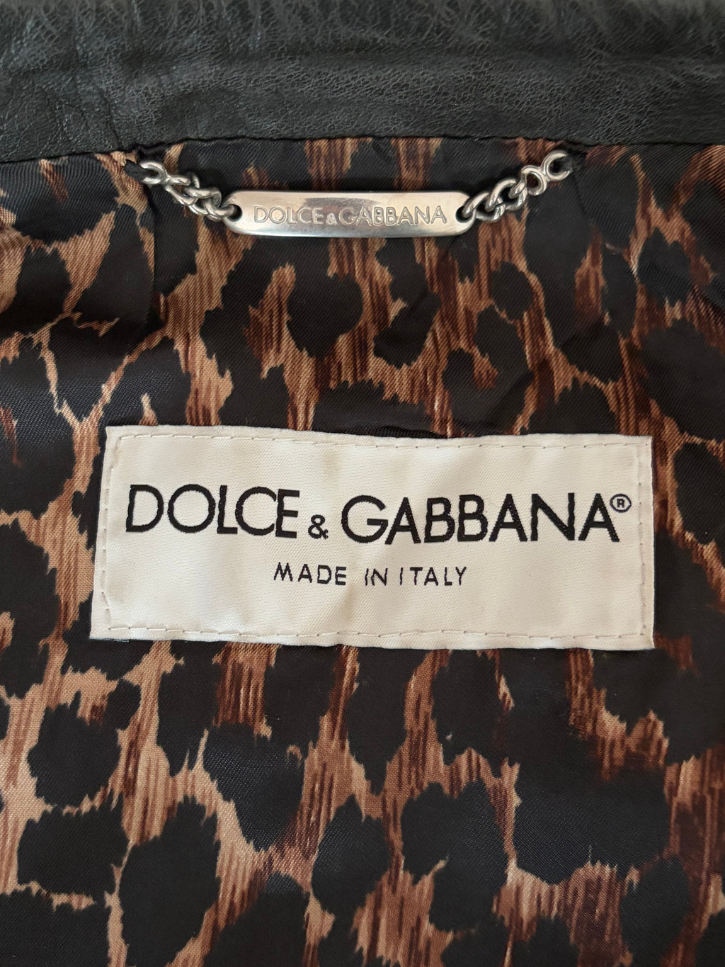 Dolce & Gabbana S/S 2002 Runway Biker Leather Jacket