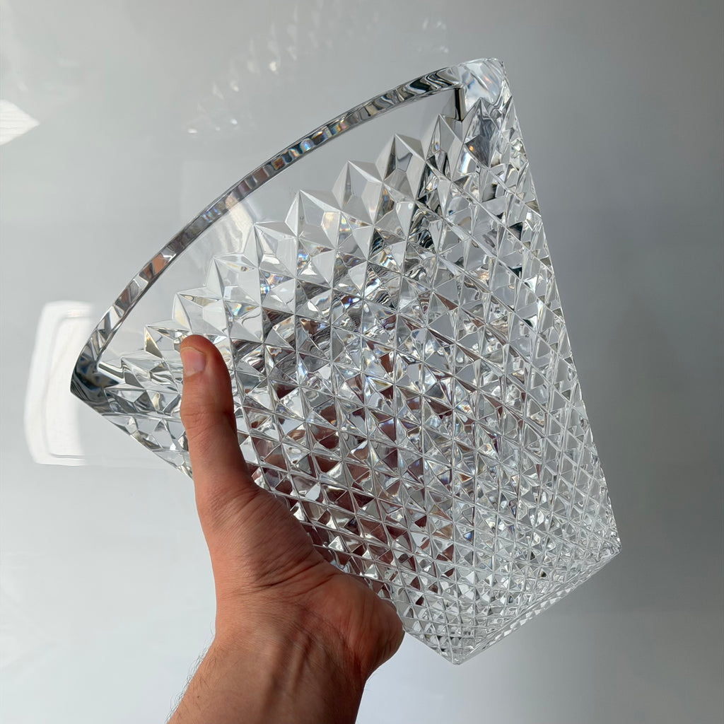 Crystal Diamond-Cut Vase