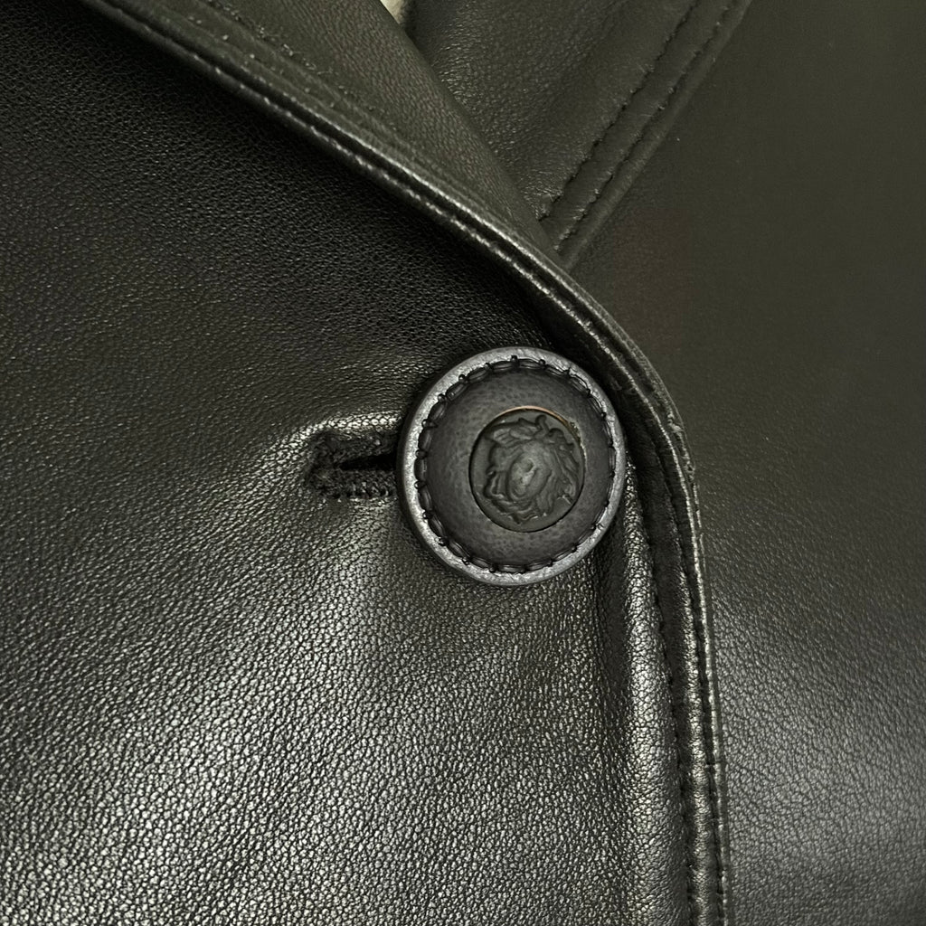 Gianni Versace 90s Lambskin Leather Coat