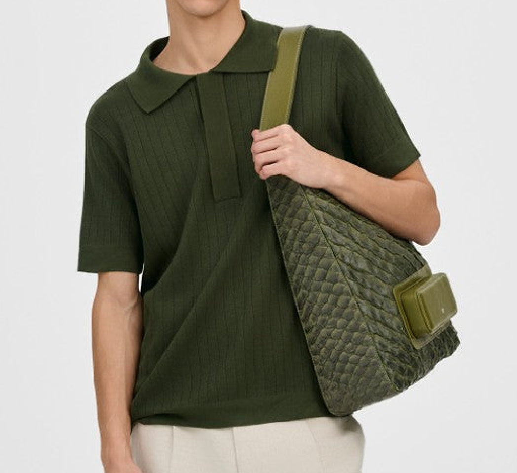 Misci Polo Tricot Canelada Verde Militar