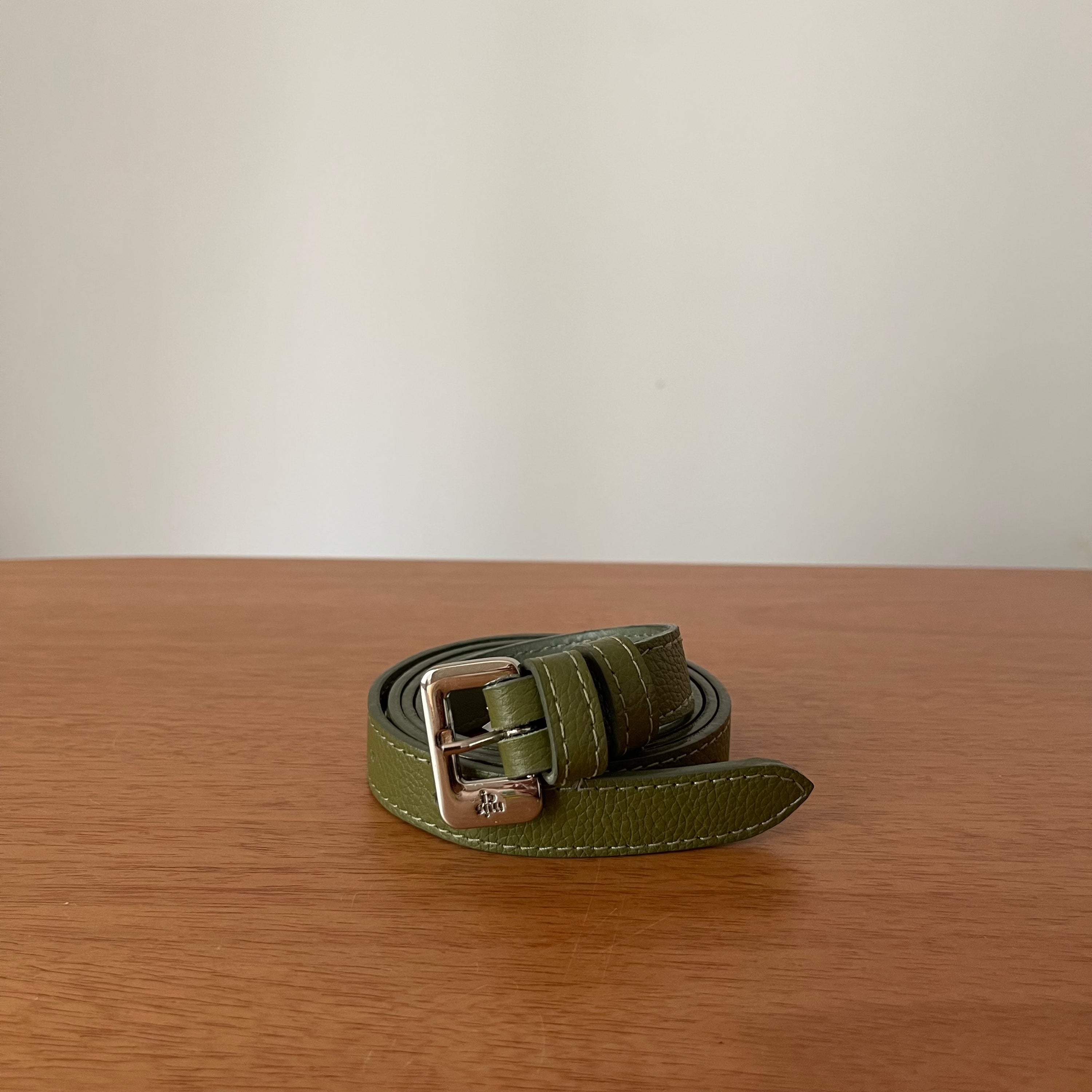 Misci Cinto de Couro Verde Oliva