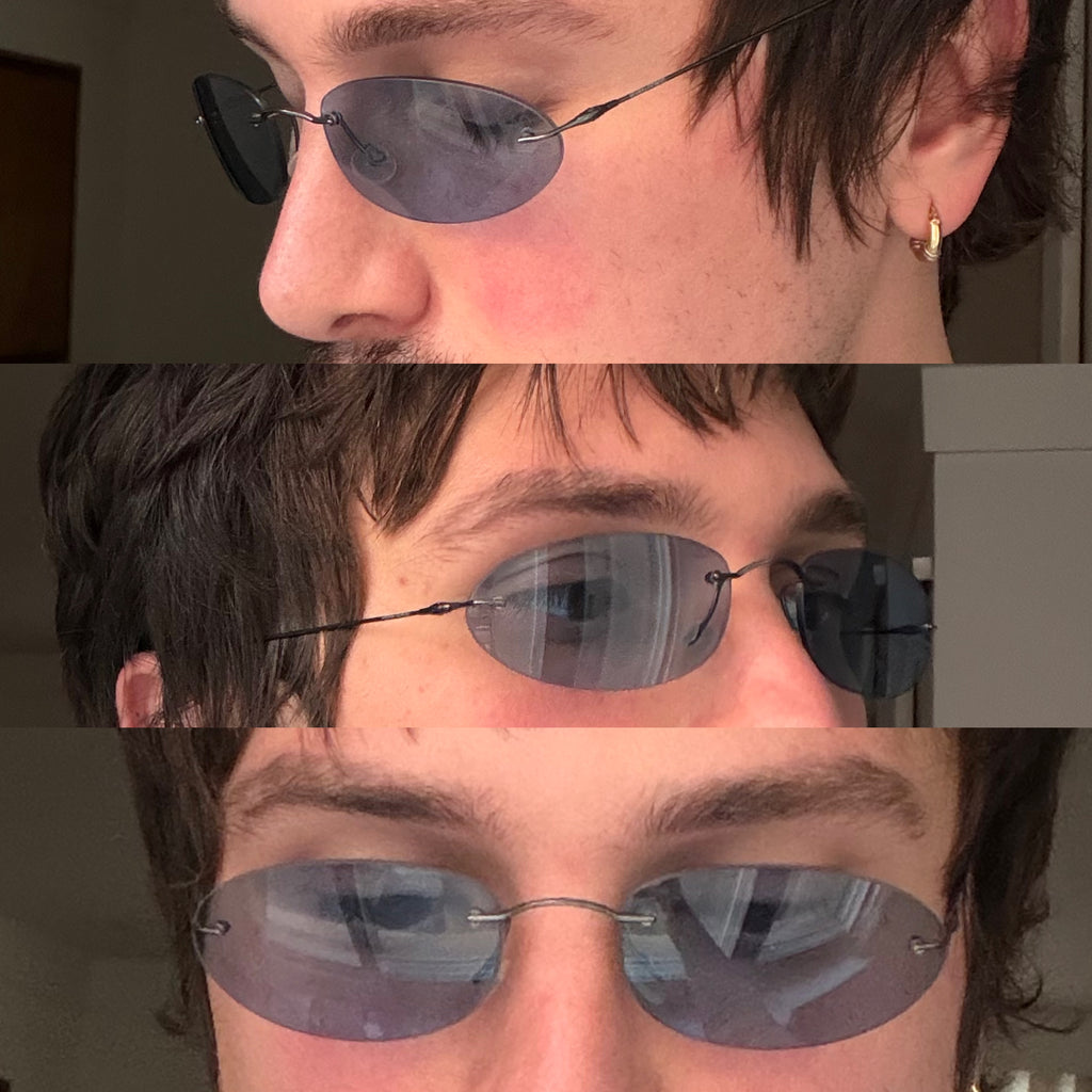 Giorgio Armani 90s Blue Sunglasses