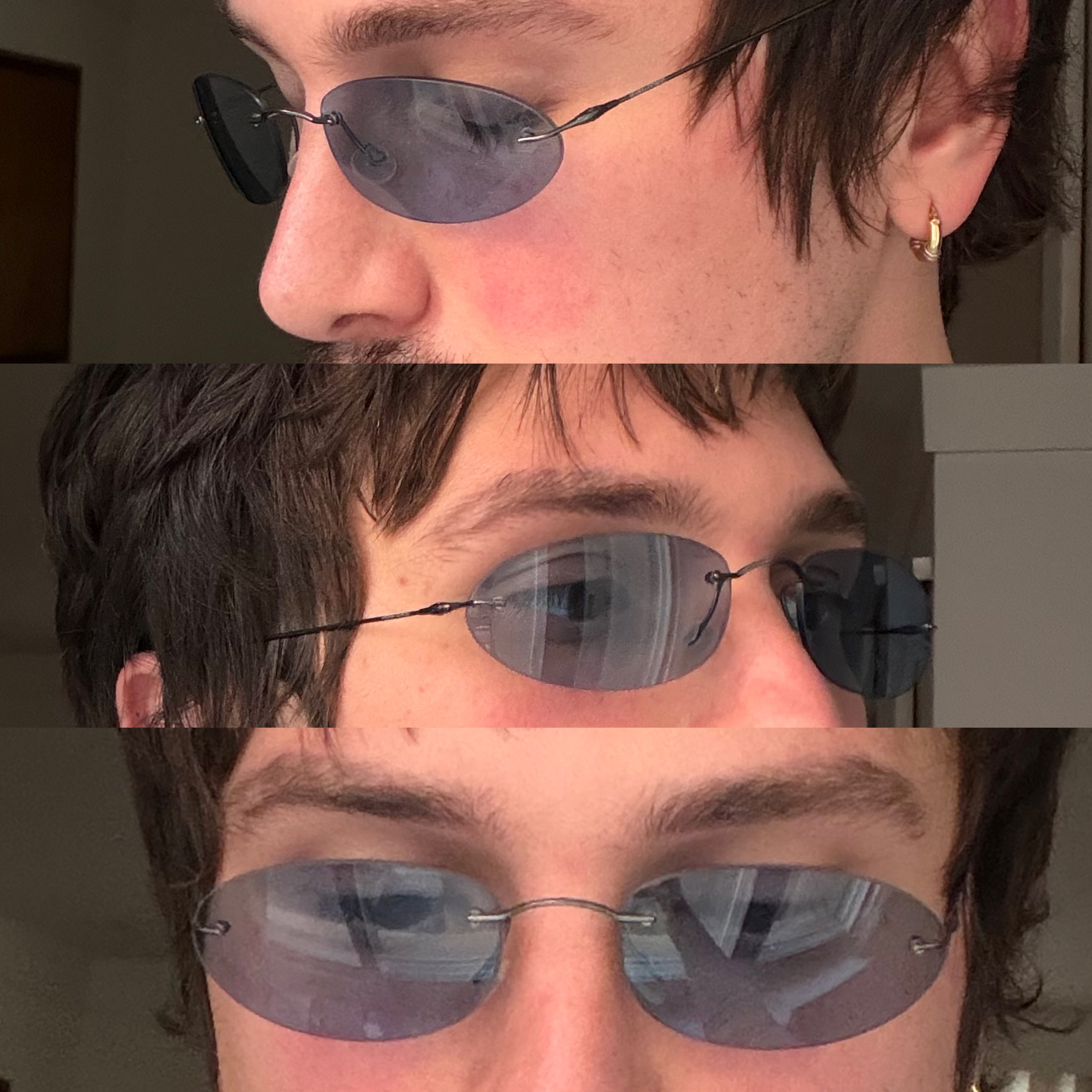 Giorgio Armani 90s Blue Sunglasses
