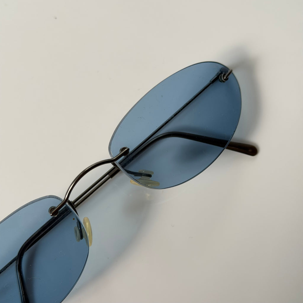 Giorgio Armani 90s Blue Sunglasses