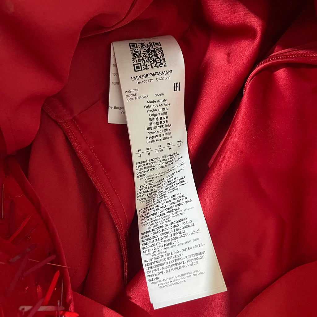Emporio Armani F/W 2019 Red Sequin Dress