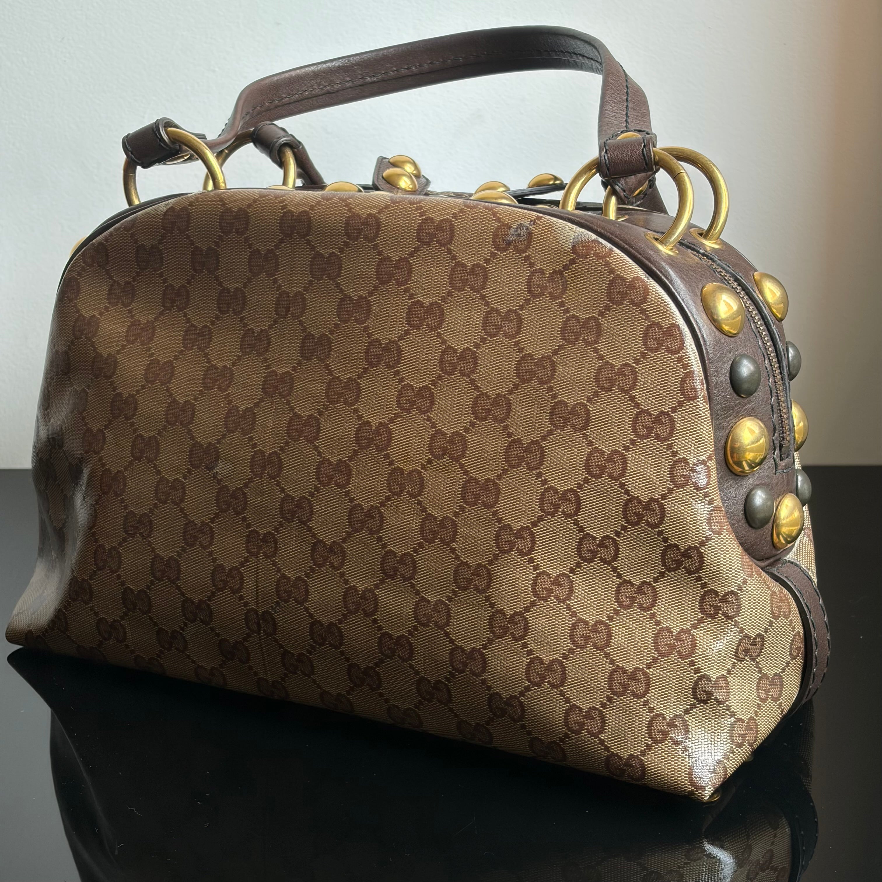 Gucci Babouska Crystal Canvas Bag