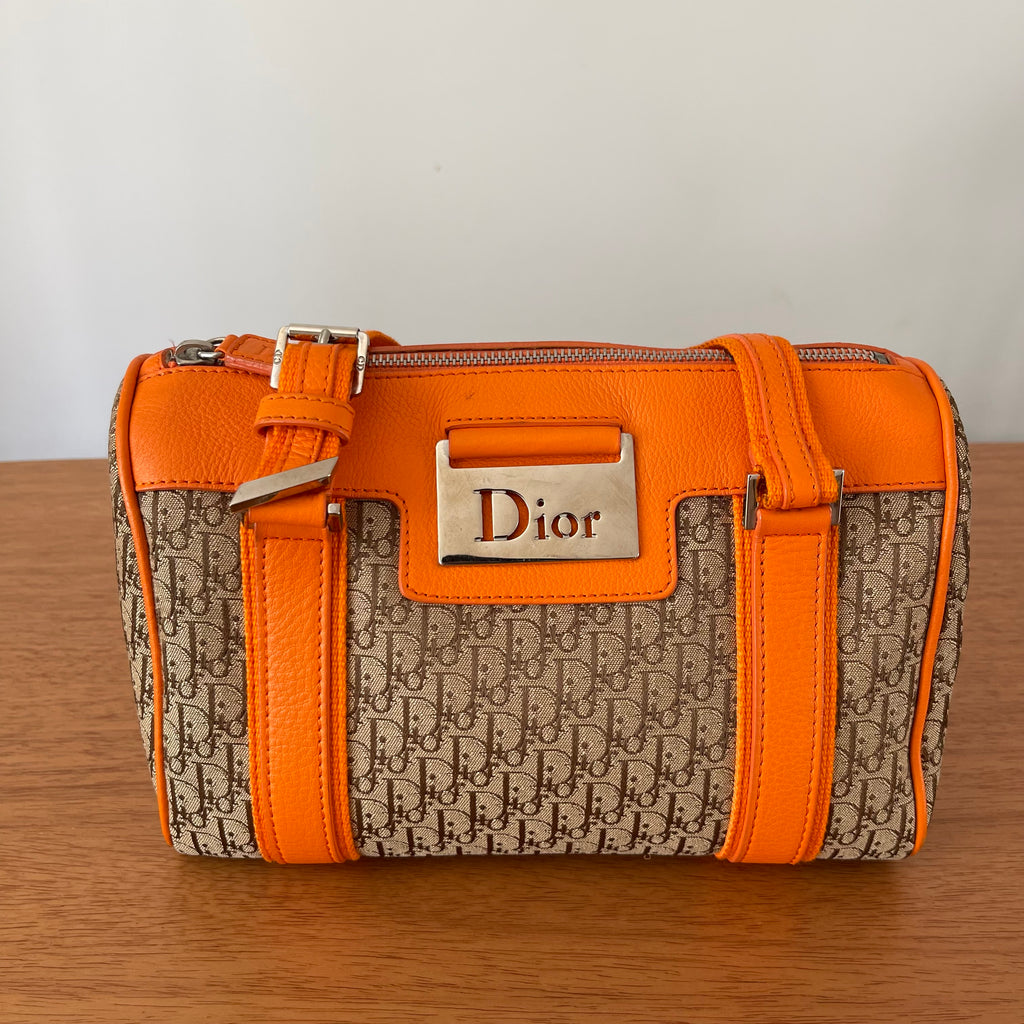 Christian Dior Small Boston Canvas  Diorissimo