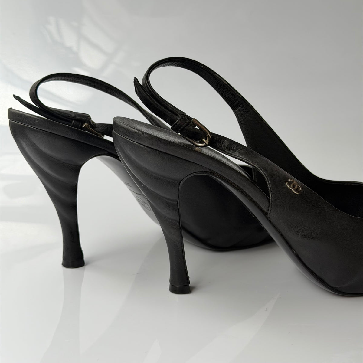 Chanel Leather Slingback Pumps