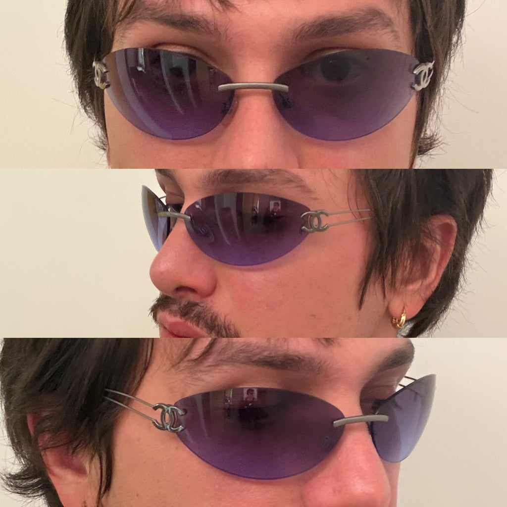 Chanel 2000s 4049 Purple Sunglasses