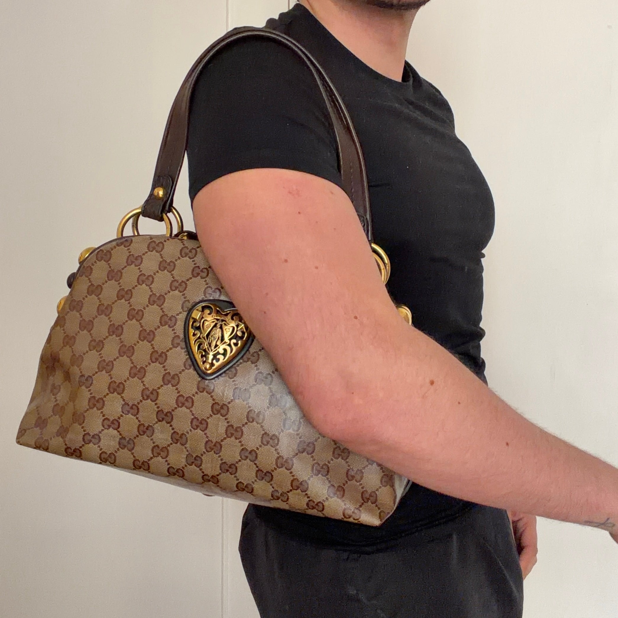 Gucci Babouska Crystal Canvas Bag