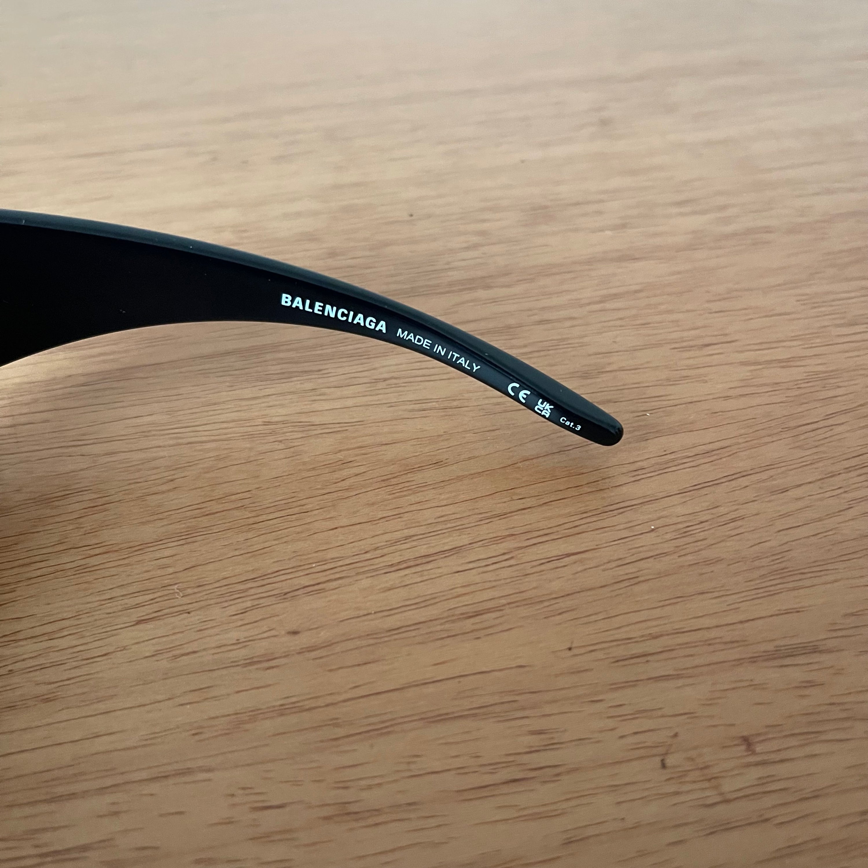 Balenciaga Black Skin Cat XXL Sunglasses