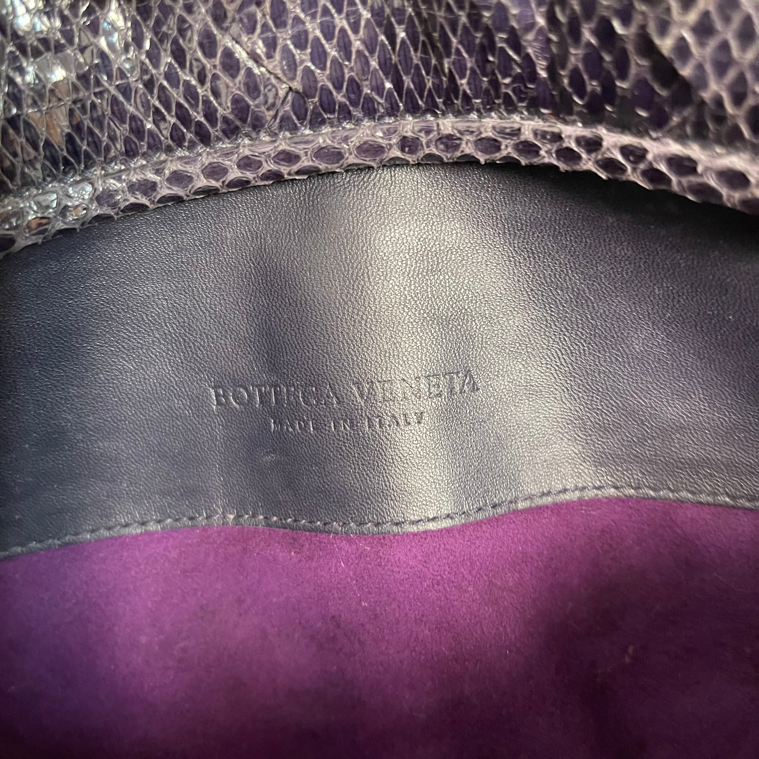 Bottega Veneta Purple Exotic Leather 2way Bag