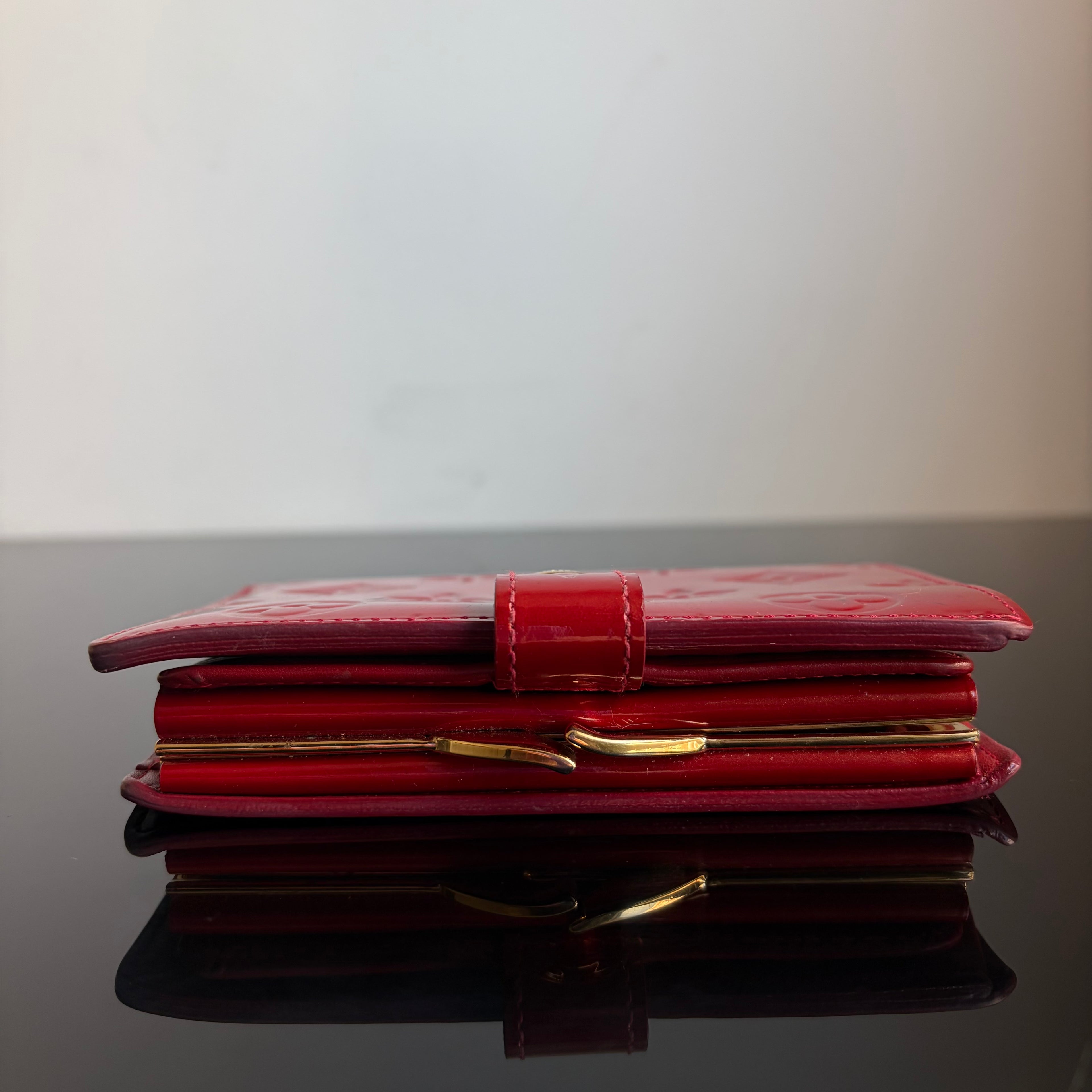 Louis Vuitton Red Vernis Monogram Wallet