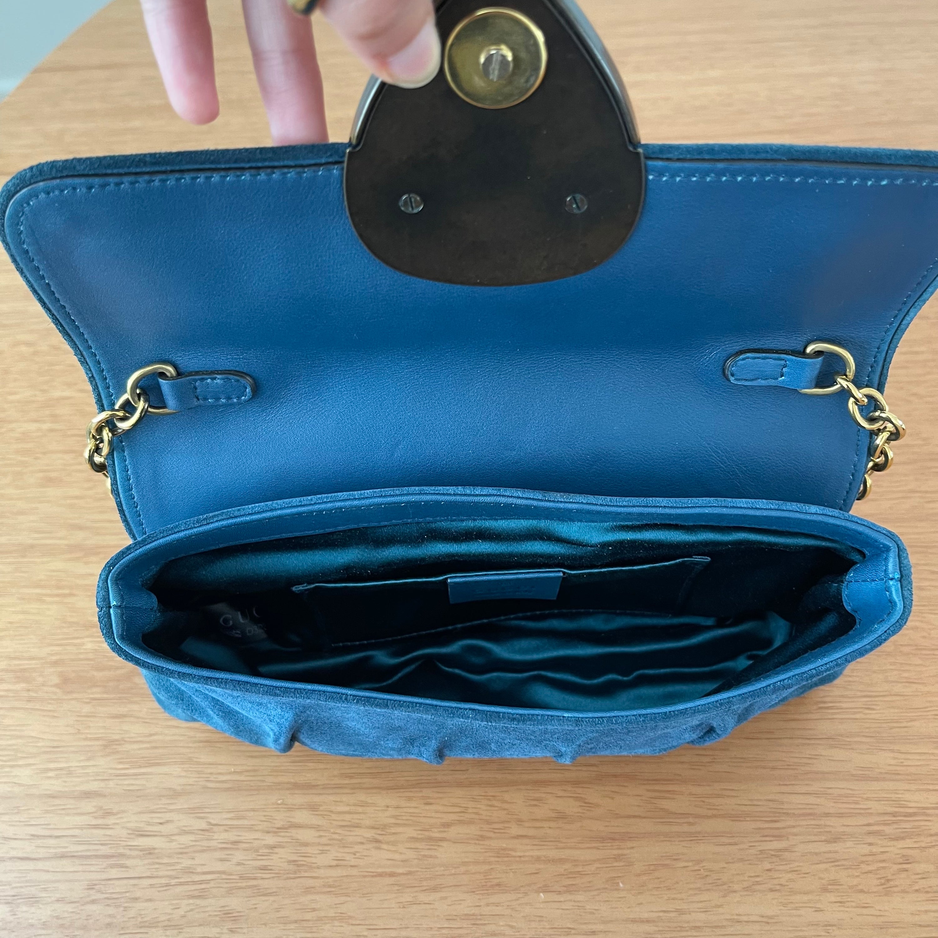 Gucci Suede Hysteria Babouska Shoulder Bag