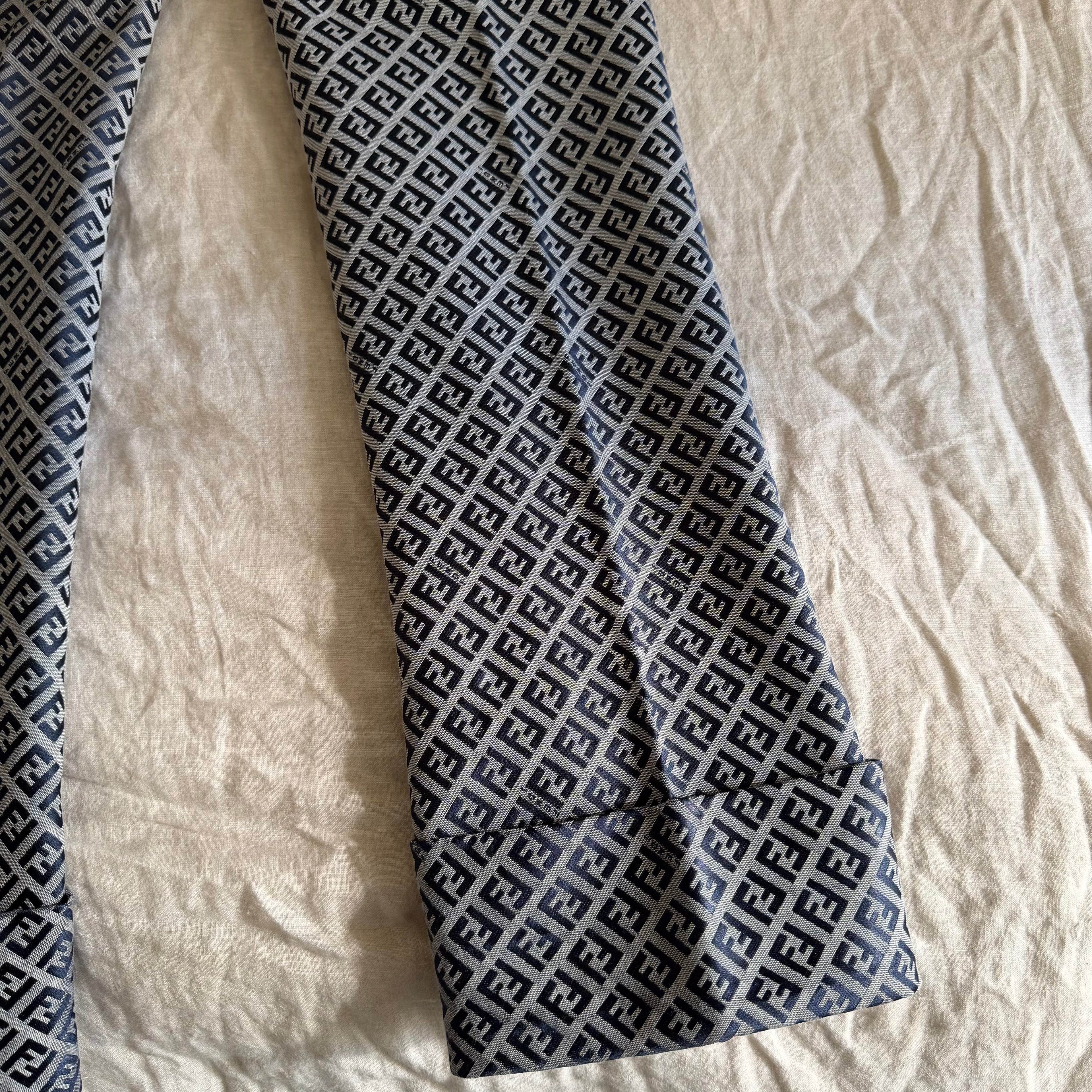 Fendi Blue Monogram Zucchino Pants