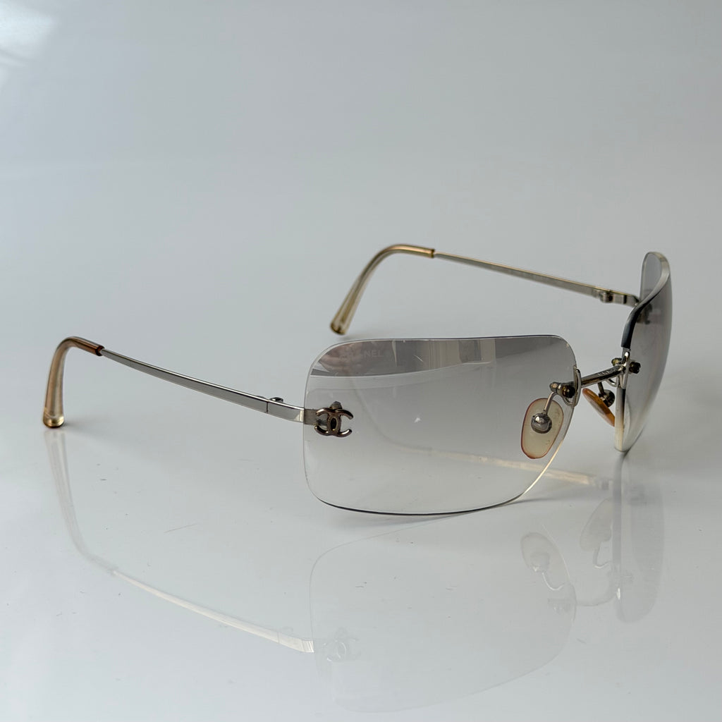 Chanel 2000s Clear Sunglasses