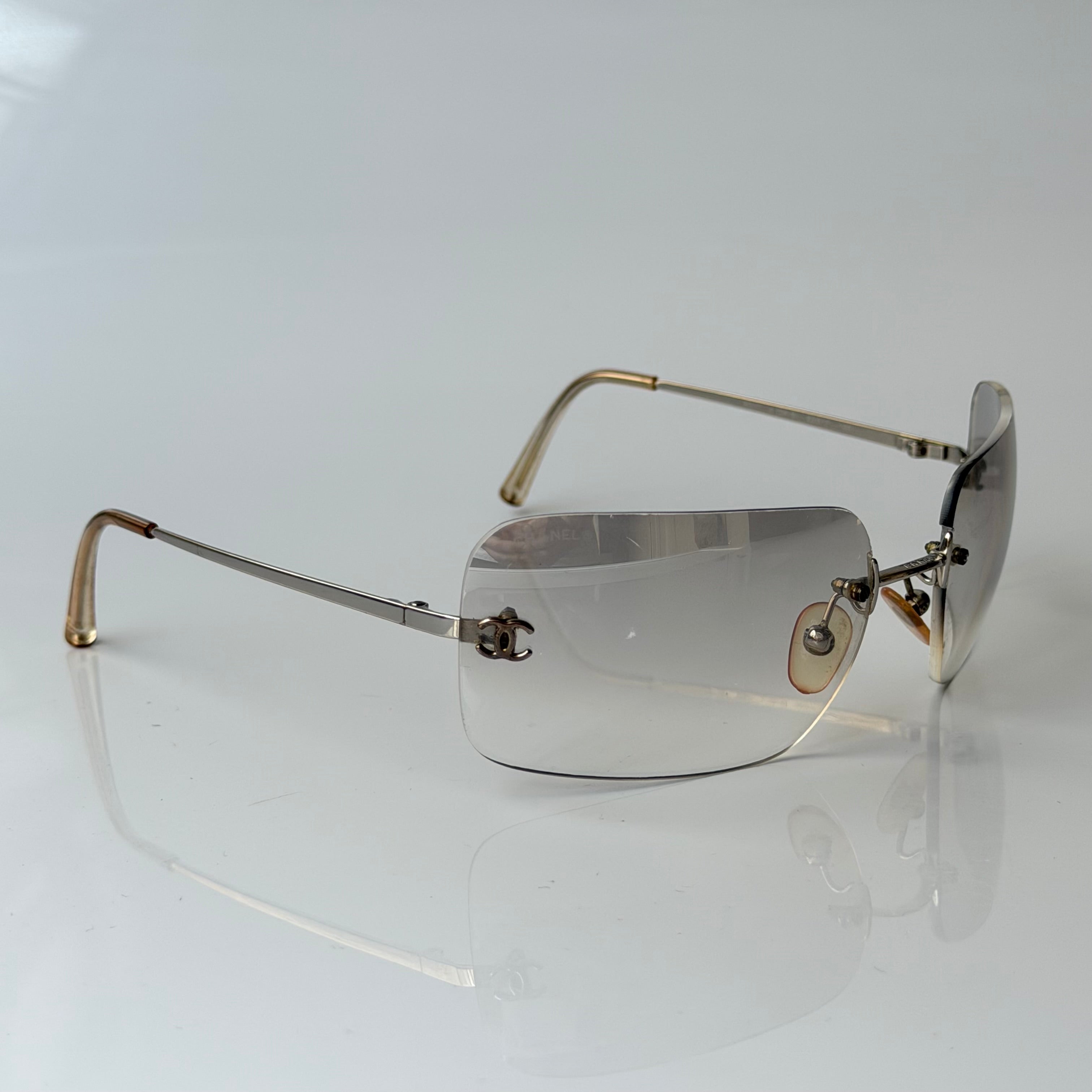 Chanel 2000s Clear Sunglasses