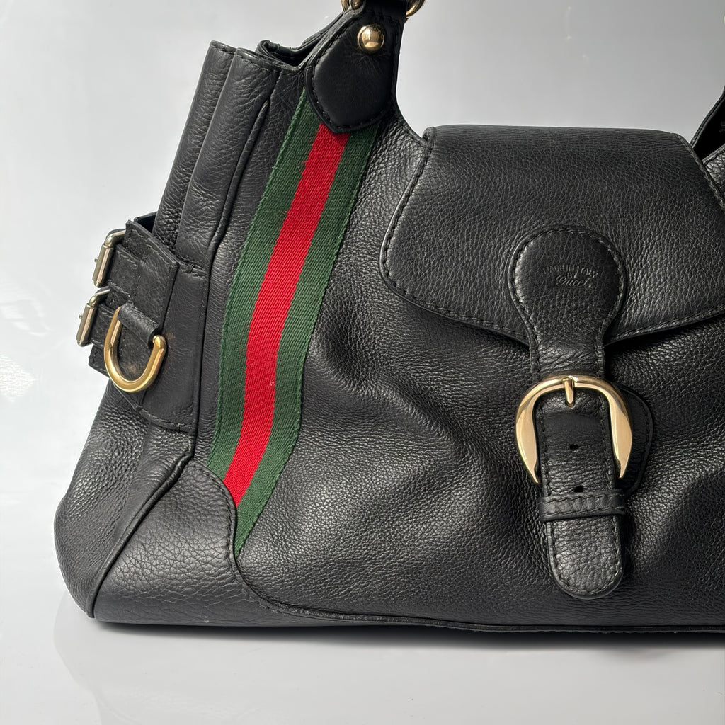 Gucci Heritage Stripe Leather Bag