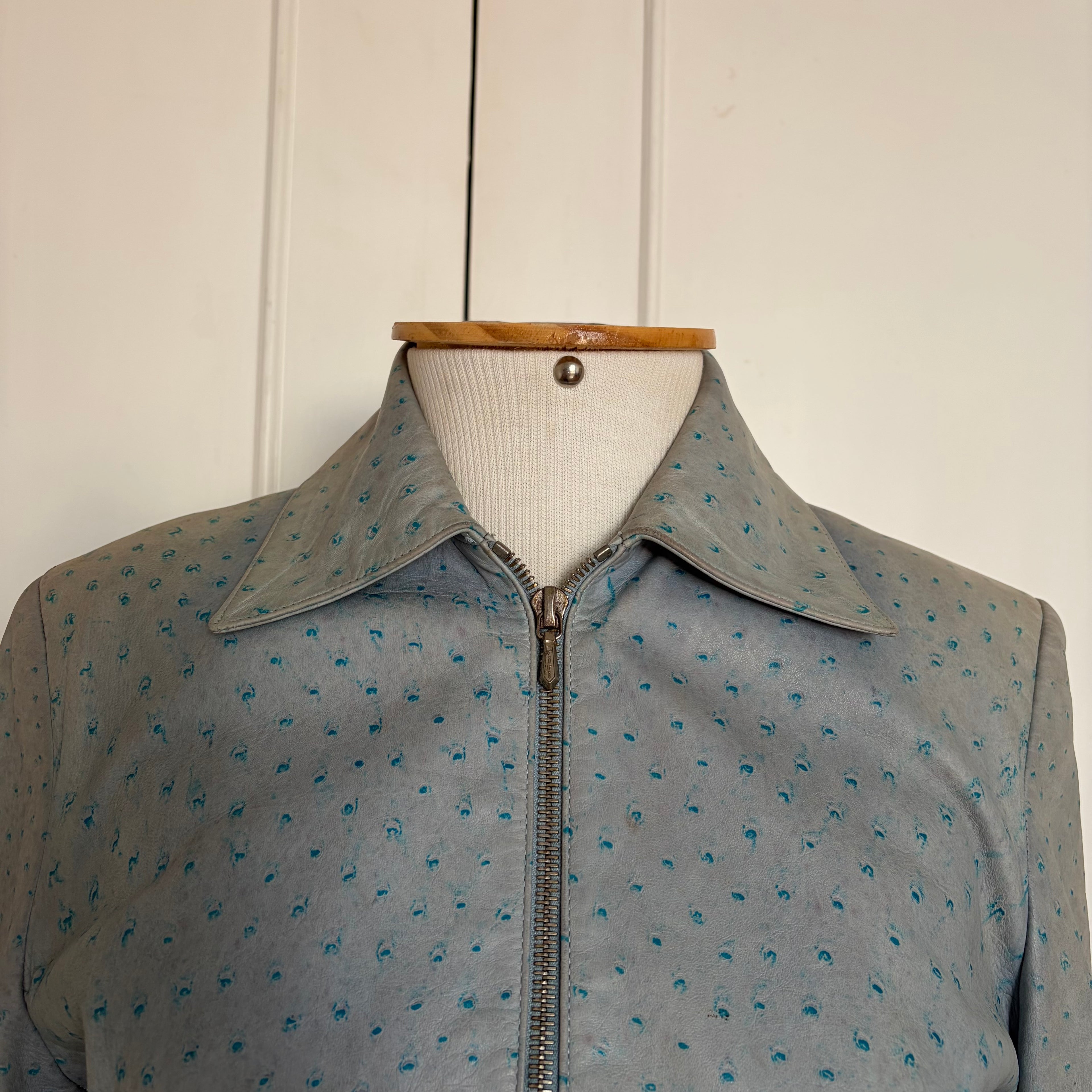 Christian Dior by John Galliano F/W 2000 Baby Blue Leather Jacket