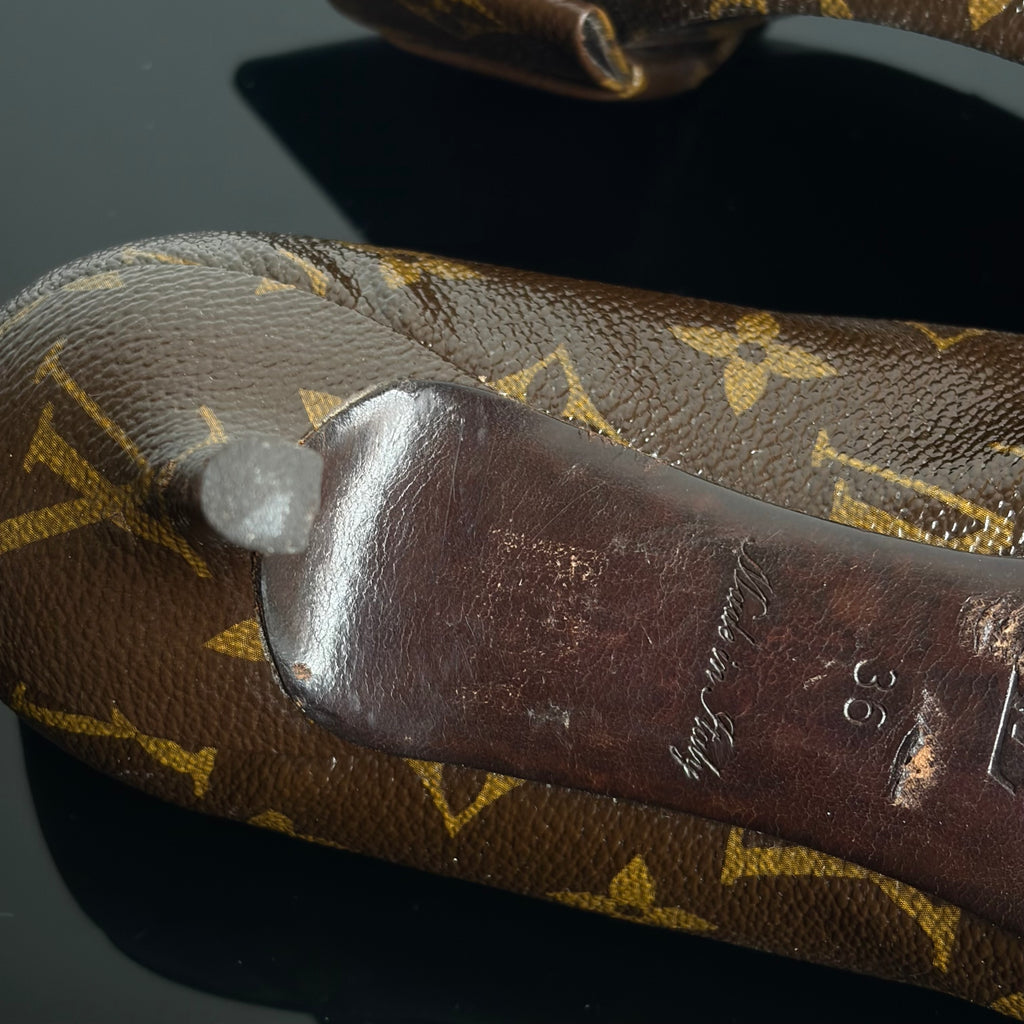 Louis Vuitton Monogram Canvas Louise Bow Pointed Toe Pumps