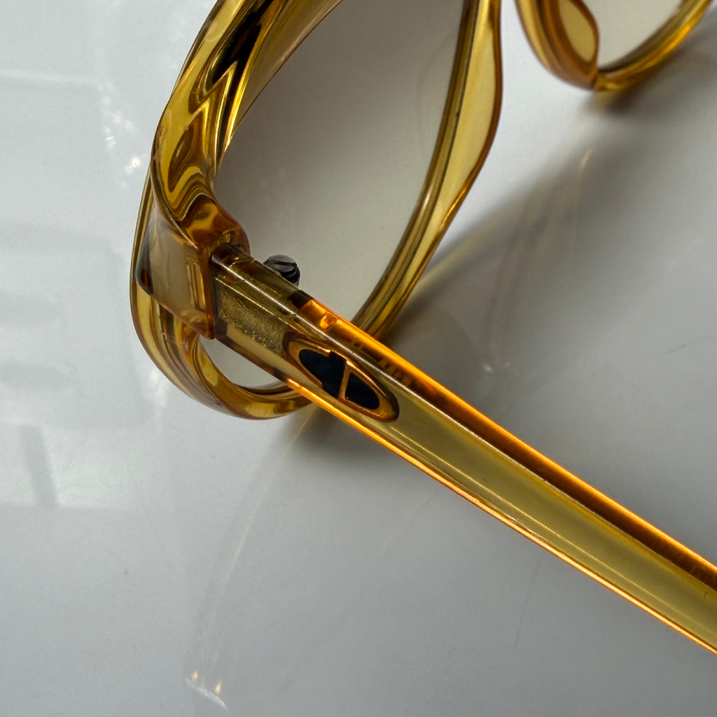 Christian Dior 1980's Sunglasses Honey Yellow Gradient Brown