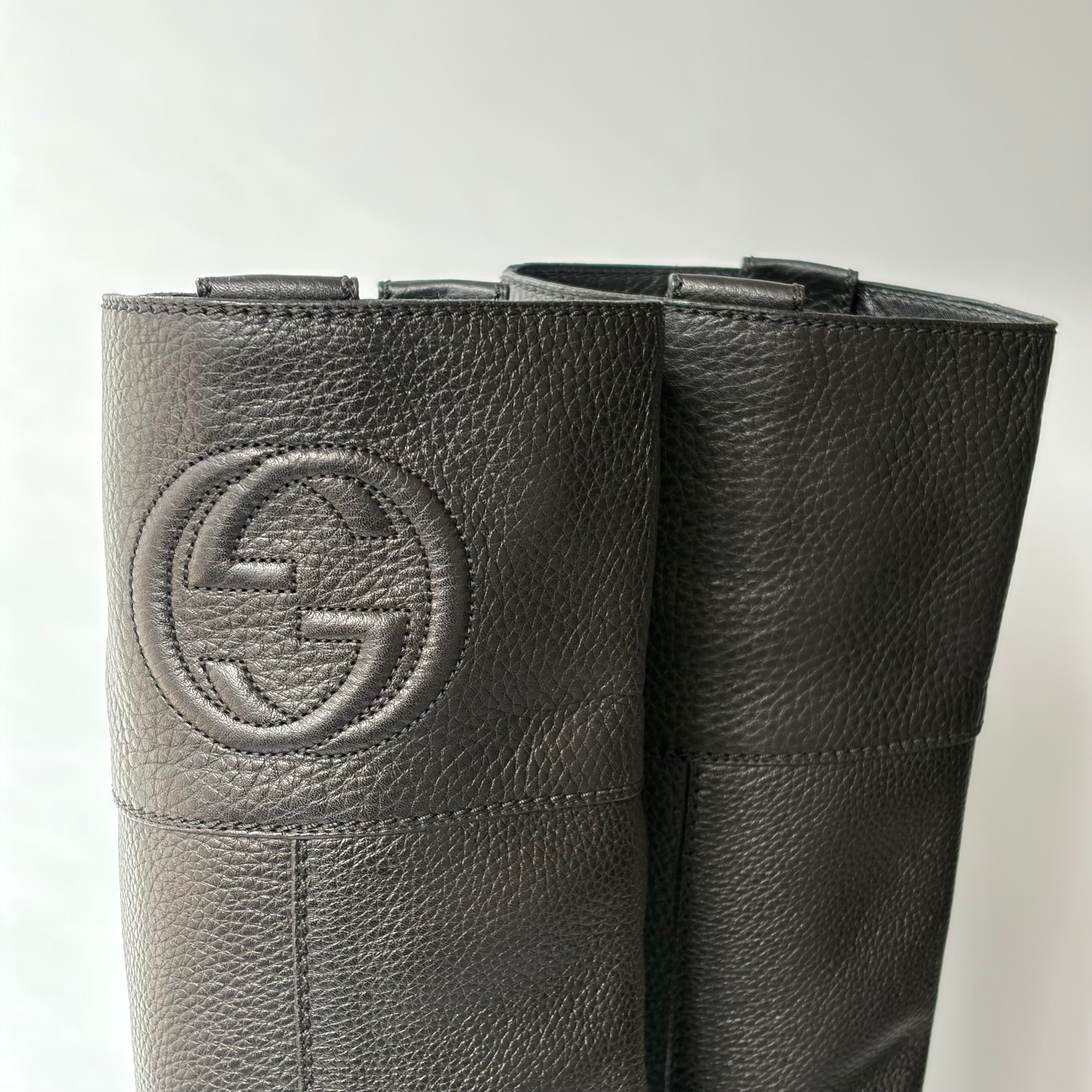 Gucci Soho Black Leather Boots