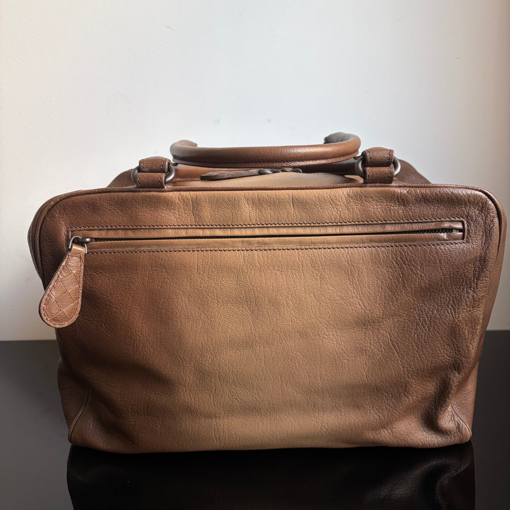 Bottega Veneta Brown Ombre Leather Brera Bowler Bag